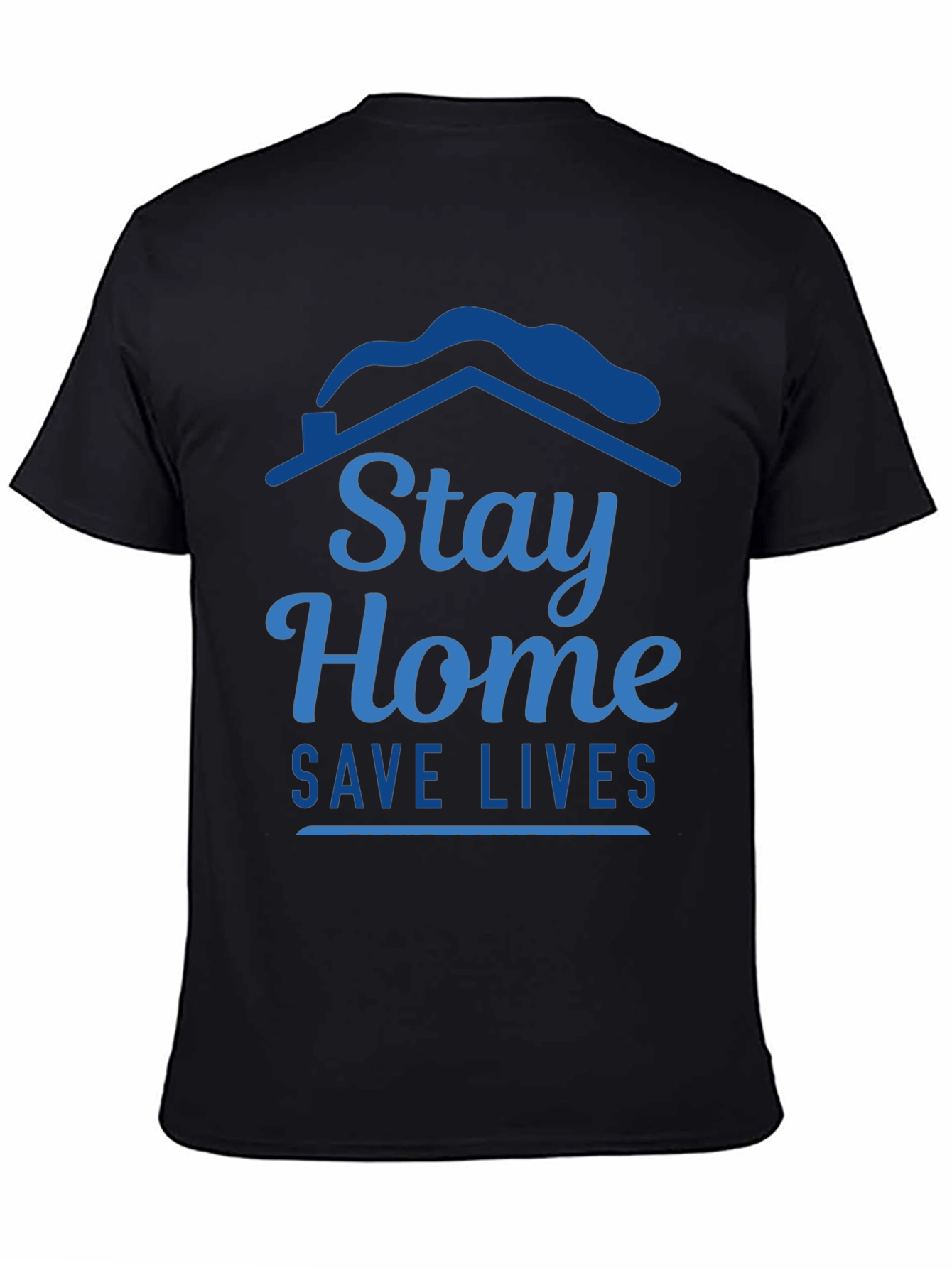 Stay Home Save Lives Graphic Tee - Black