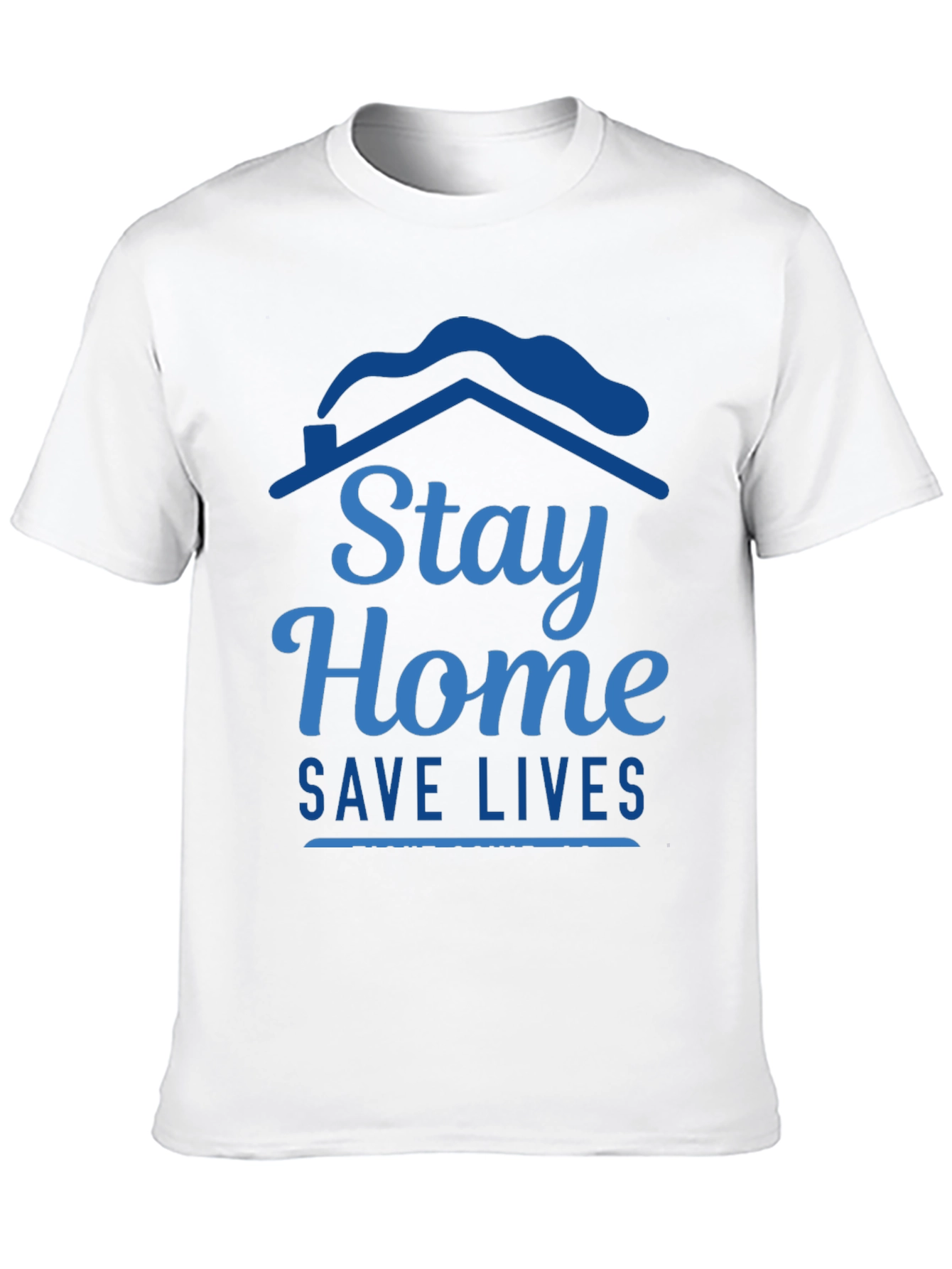 Stay Home Save Lives Graphic Tee - Black