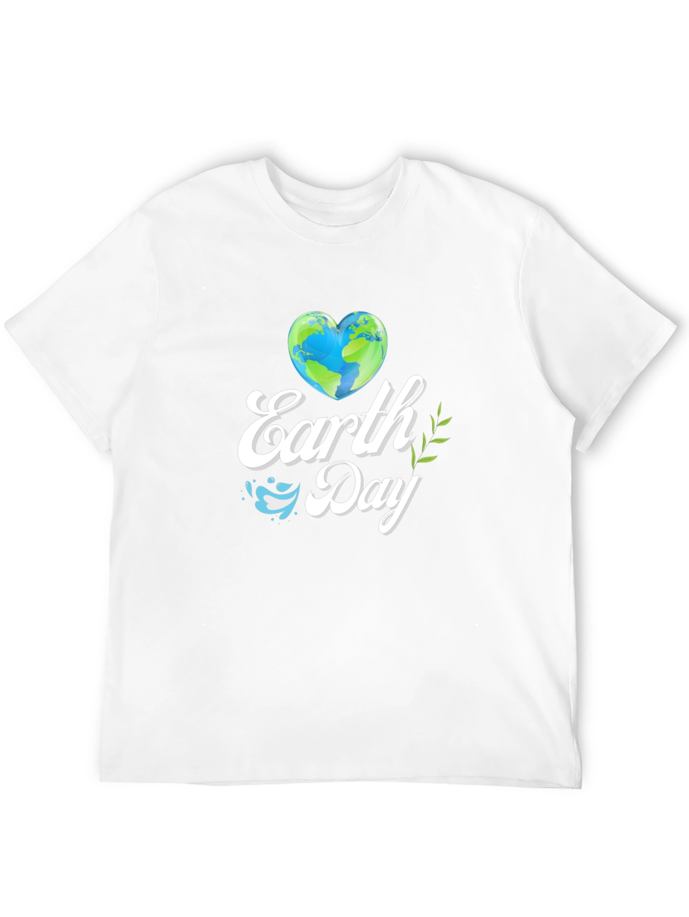 Earth Day T-Shirt - Heart Globe Design
