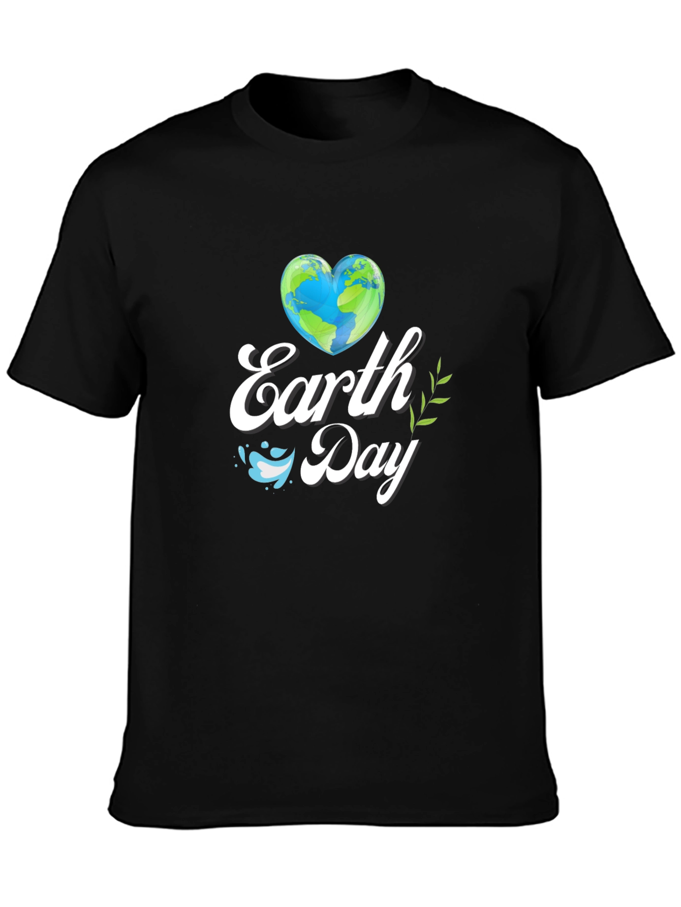 Earth Day T-Shirt - Heart Globe Design