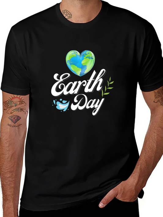 Earth Day T-Shirt - Heart Globe Design