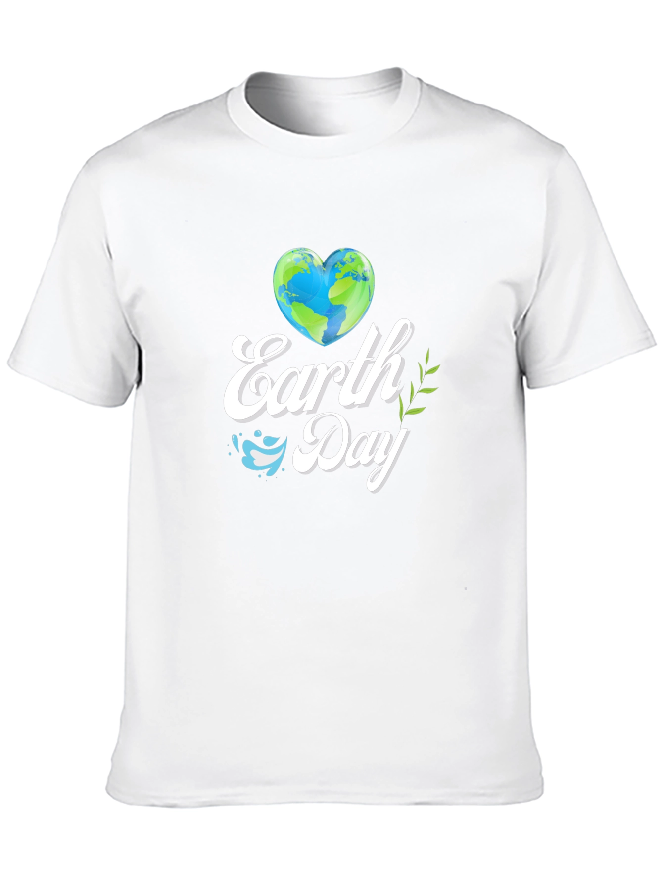 Earth Day T-Shirt - Heart Globe Design