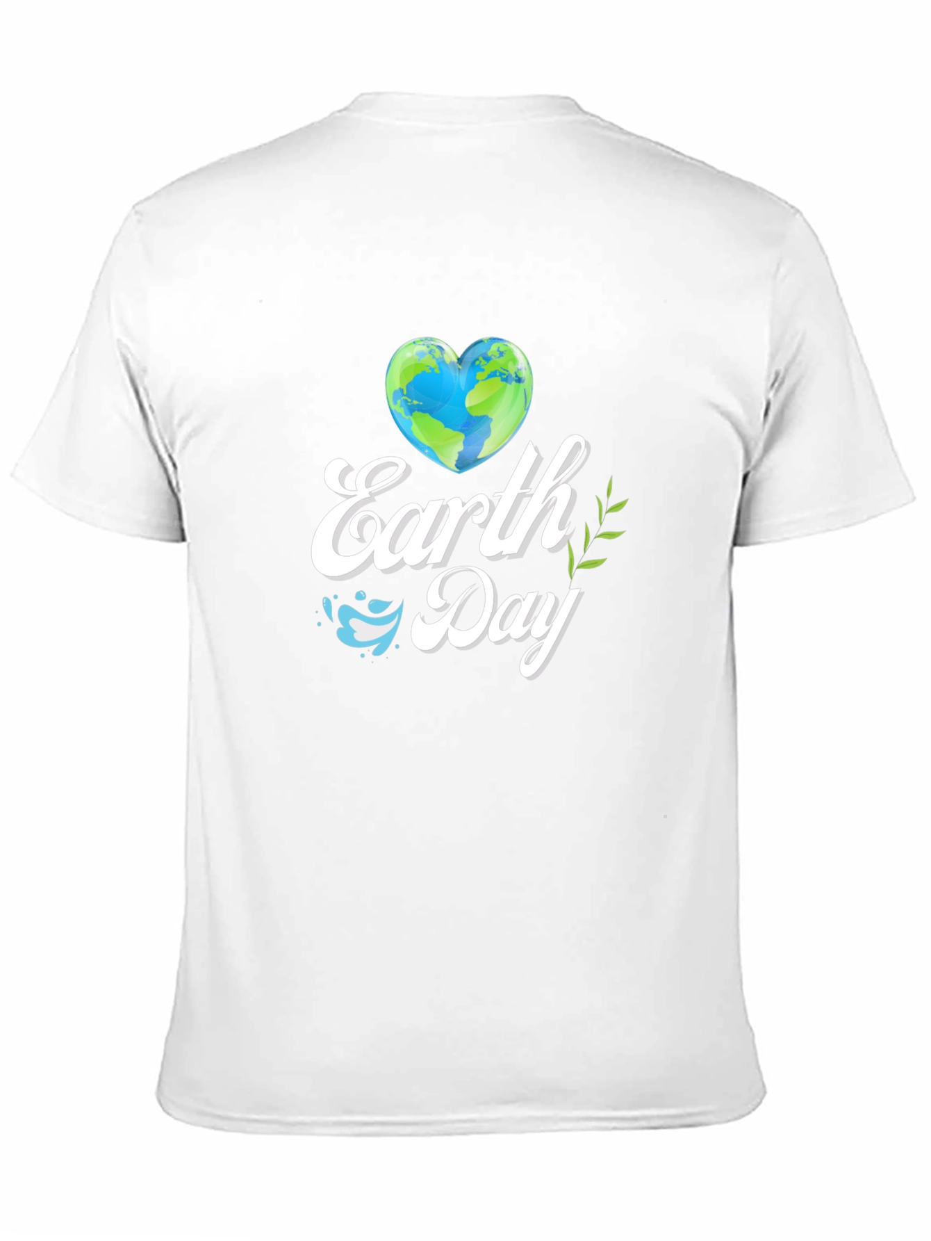 Earth Day T-Shirt - Heart Globe Design