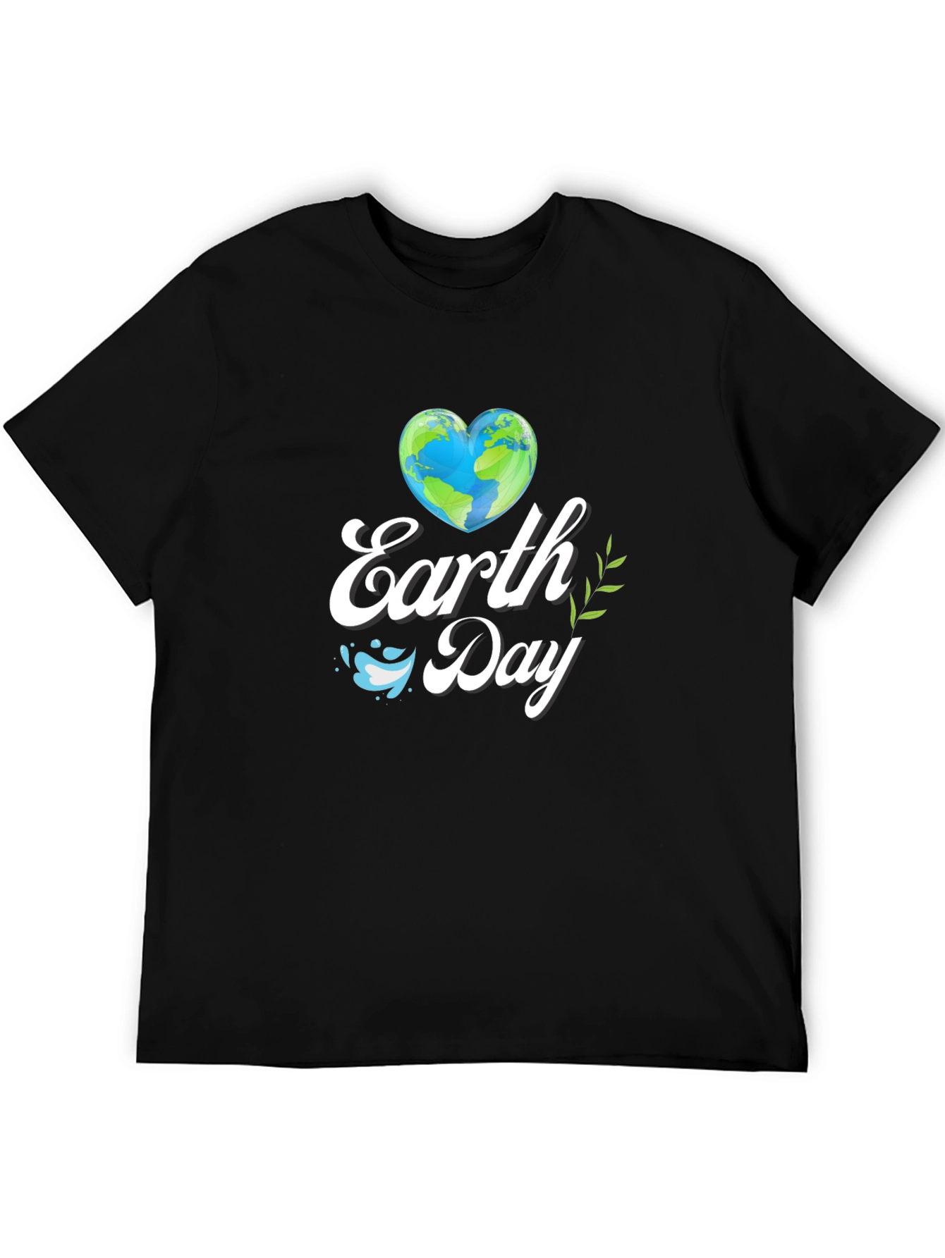 Earth Day T-Shirt - Heart Globe Design