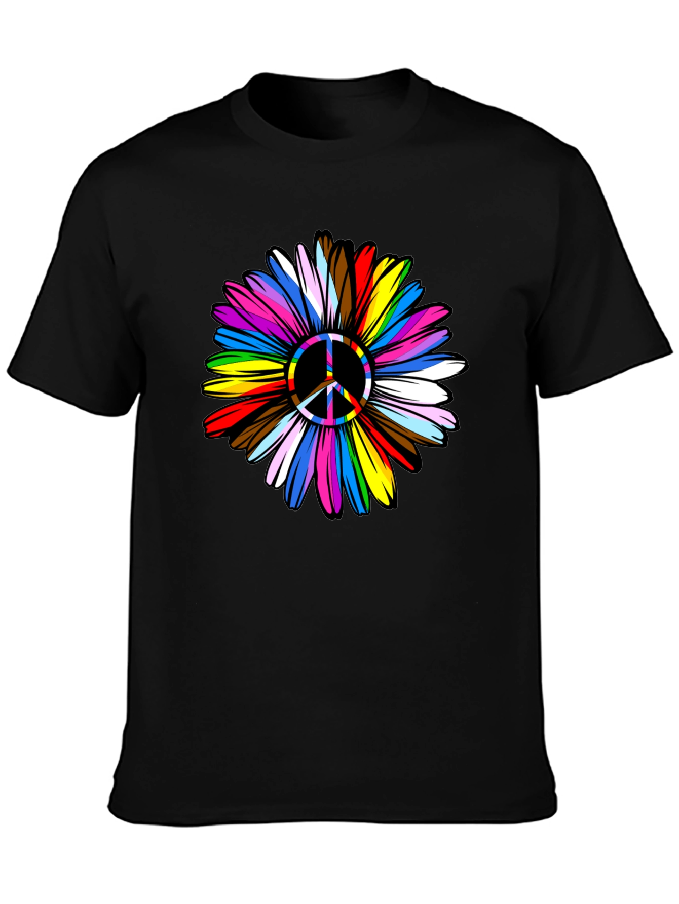 Peace Flower Pride Graphic T-Shirt