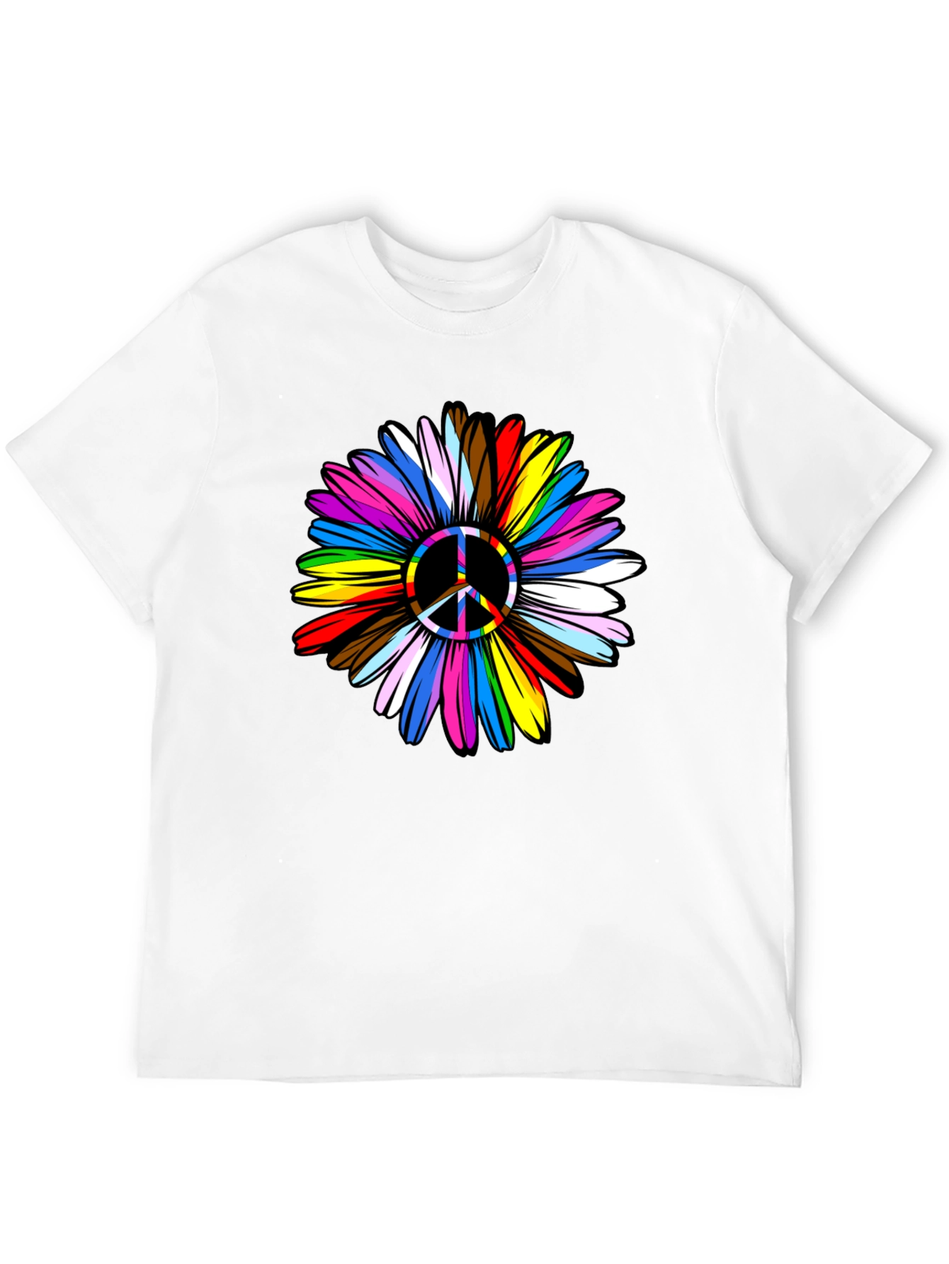 Peace Flower Pride Graphic T-Shirt