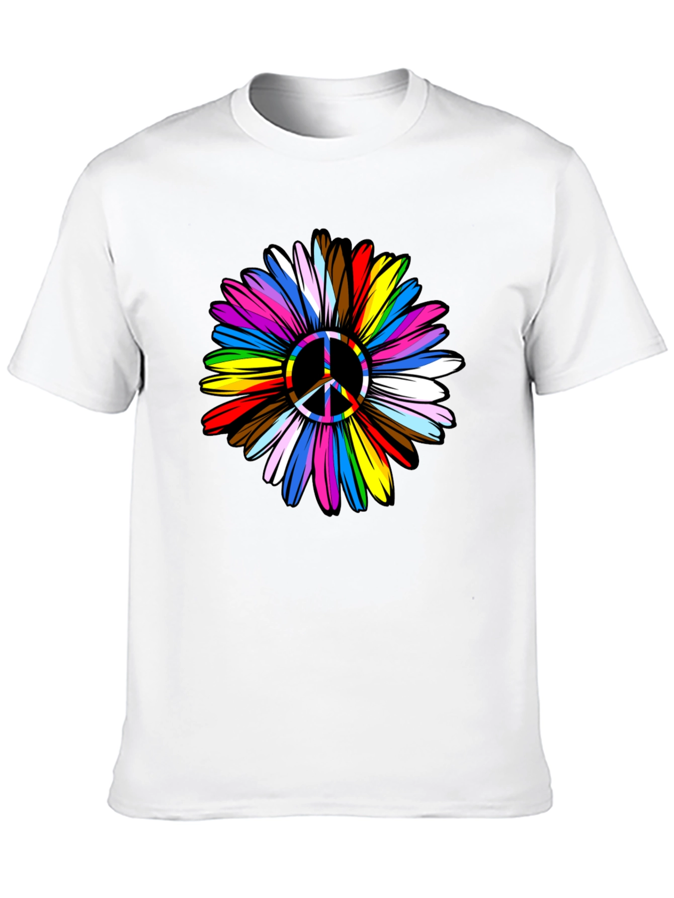 Peace Flower Pride Graphic T-Shirt