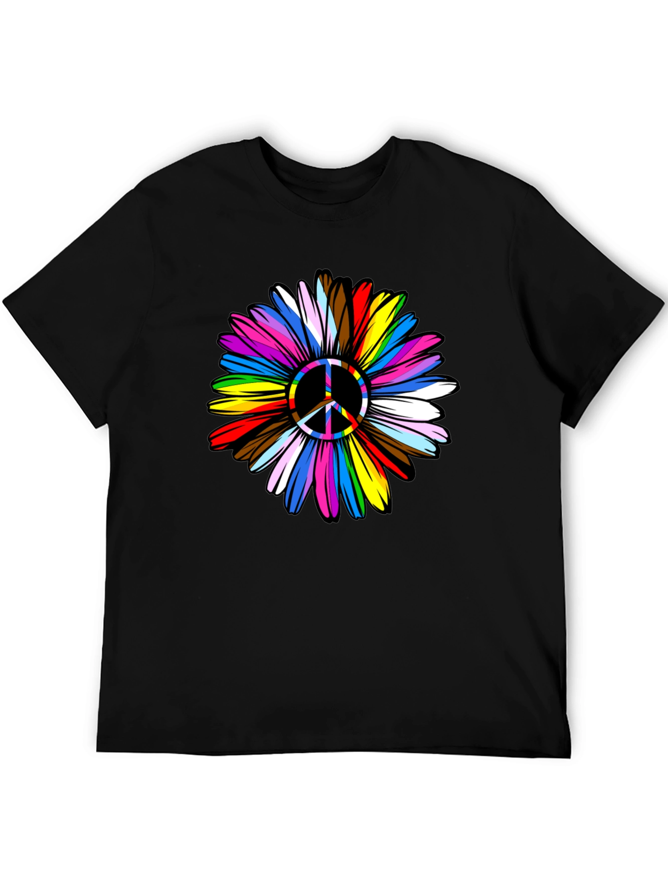 Peace Flower Pride Graphic T-Shirt
