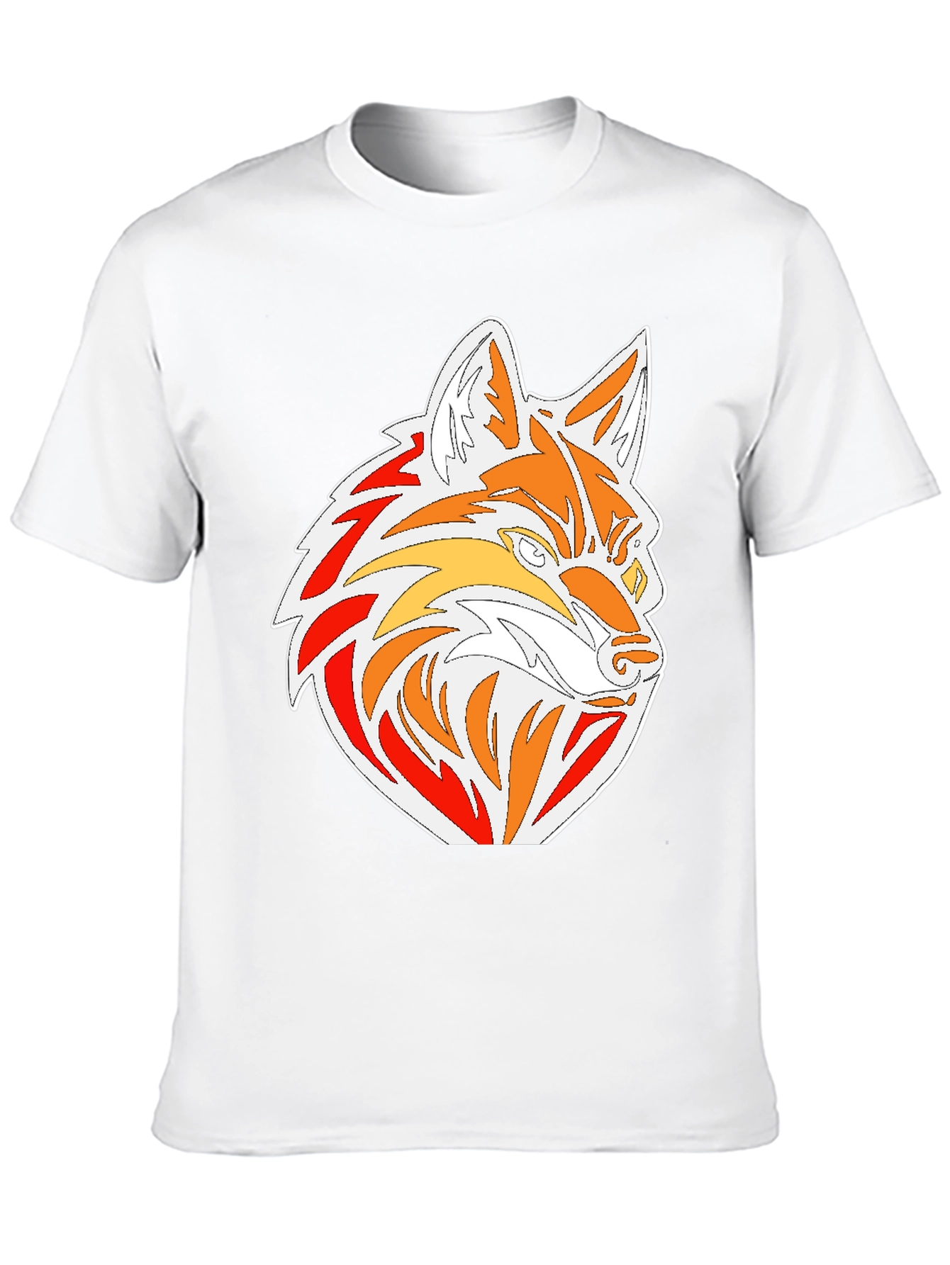 Cool Graphic Fox Head Black T-Shirt
