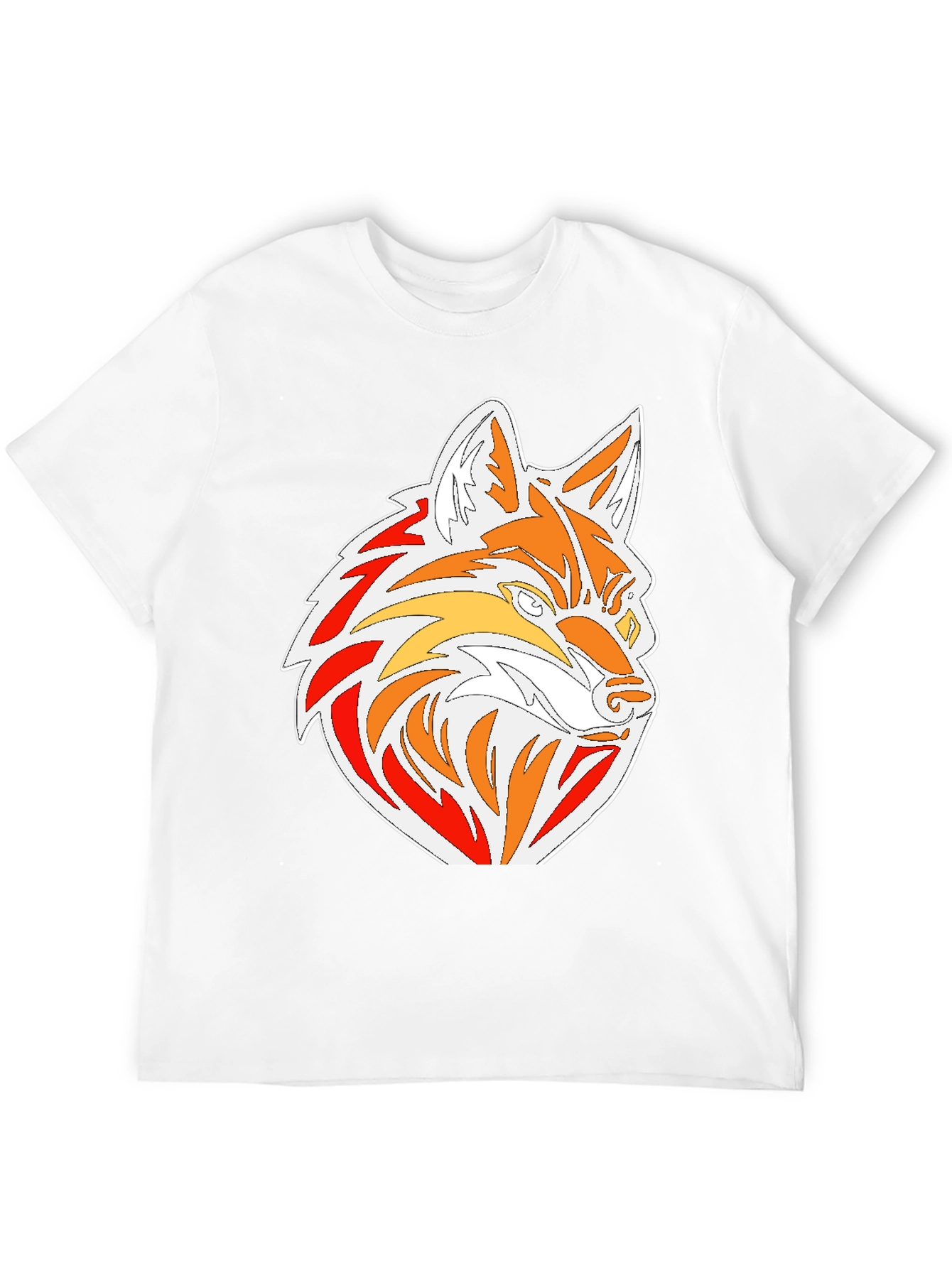 Cool Graphic Fox Head Black T-Shirt