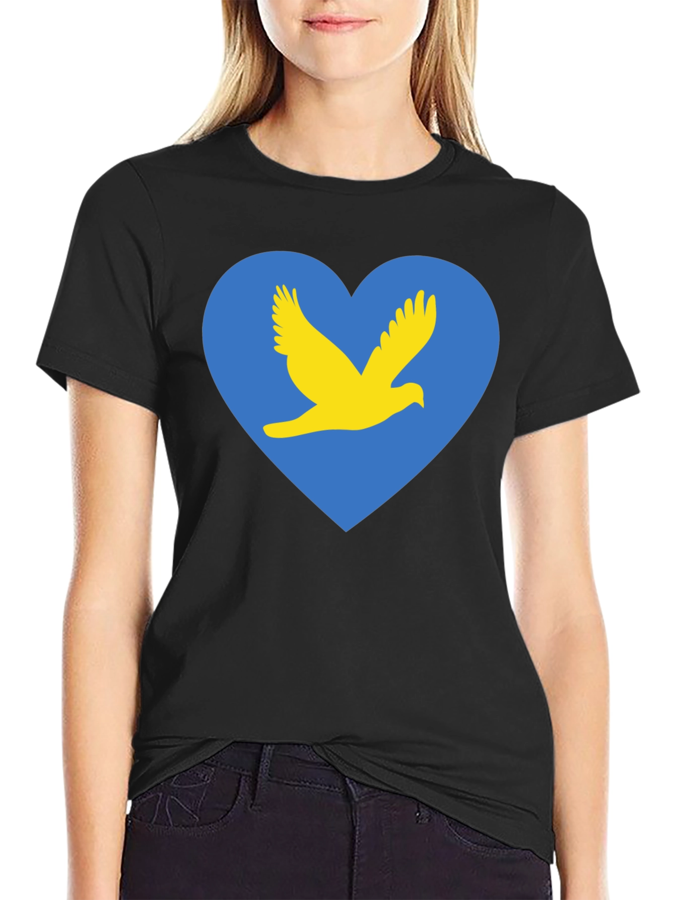 Peace Dove Heart T-Shirt - Stylish Graphic Tee