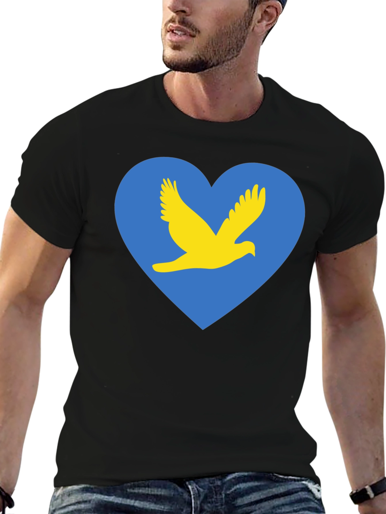 Peace Dove Heart T-Shirt - Stylish Graphic Tee