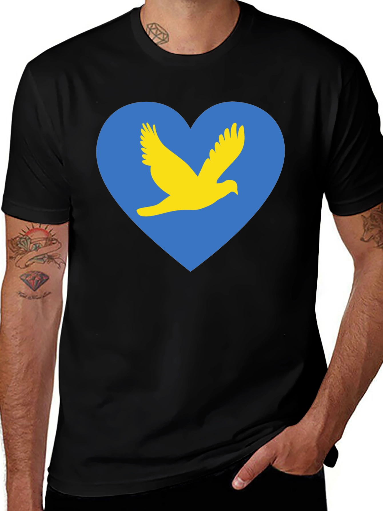 Peace Dove Heart T-Shirt - Stylish Graphic Tee