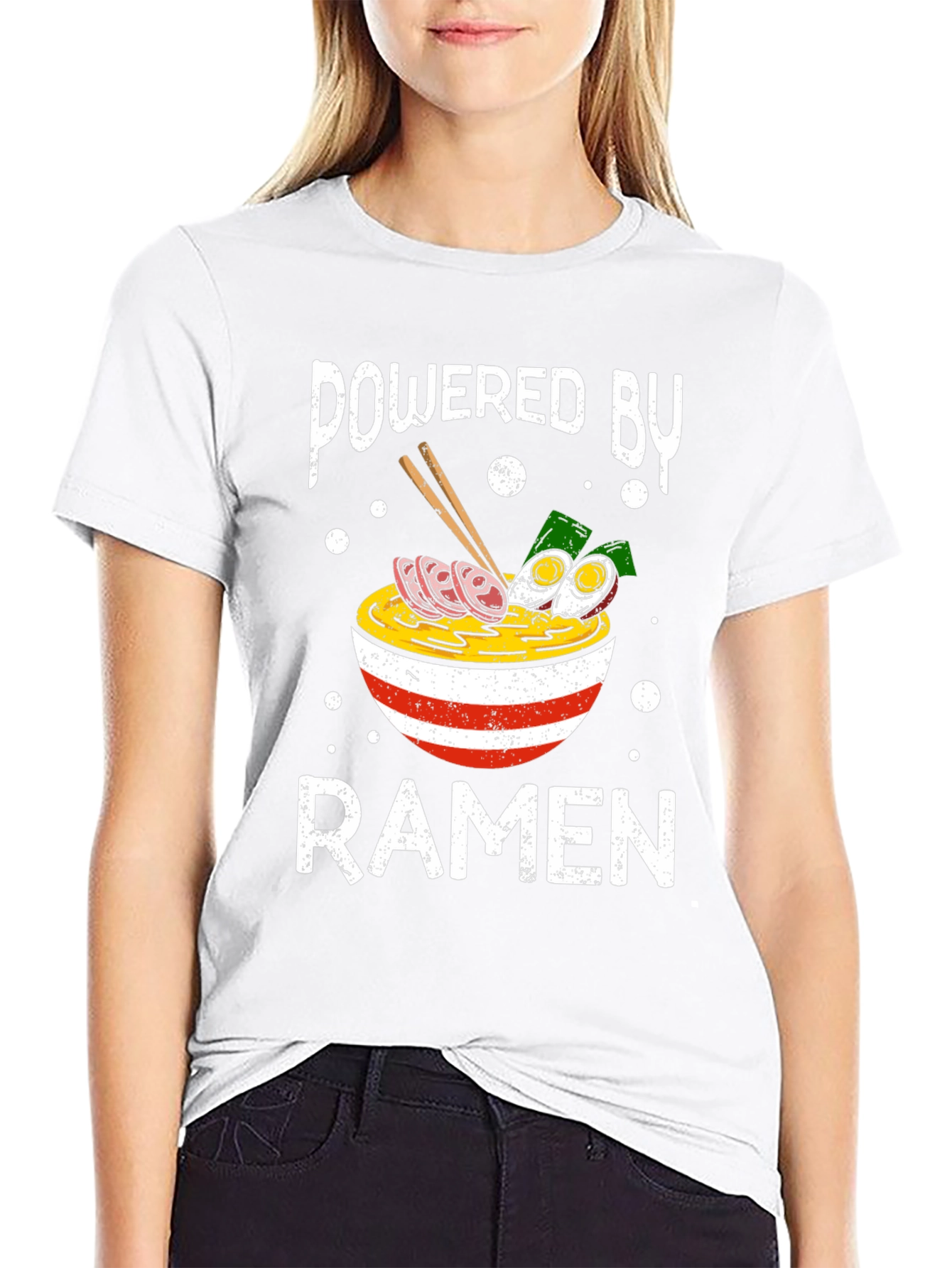 Powered by Ramen Funny Foodie T-Shirt