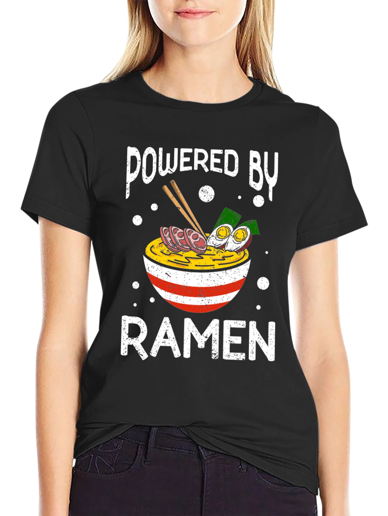 Powered by Ramen Funny Foodie T-Shirt