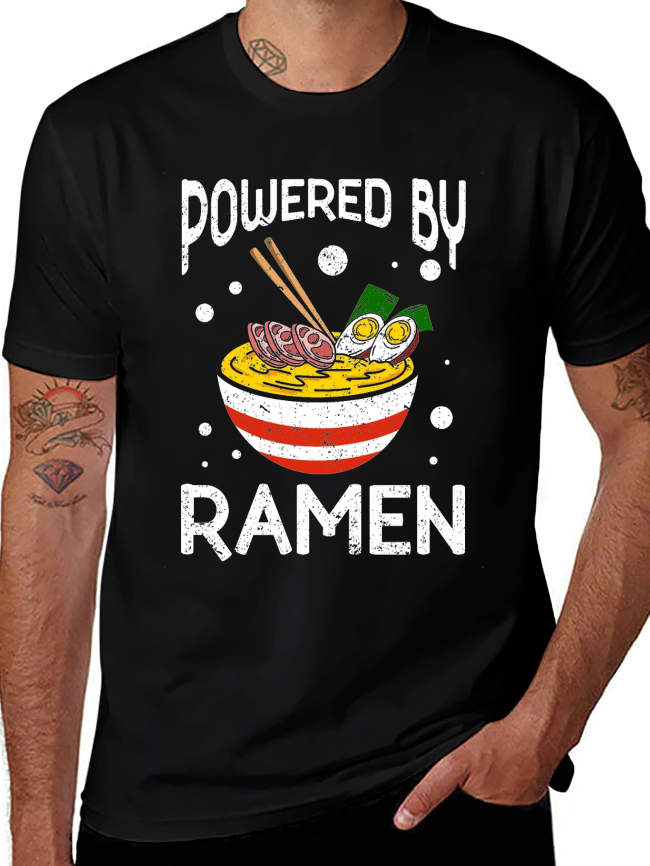 Powered by Ramen Funny Foodie T-Shirt