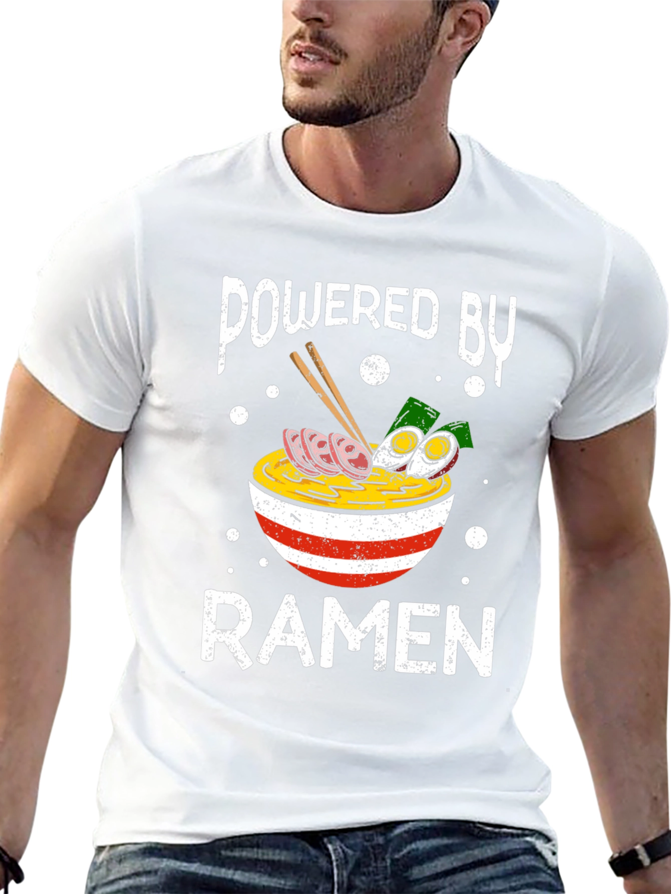 Powered by Ramen Funny Foodie T-Shirt