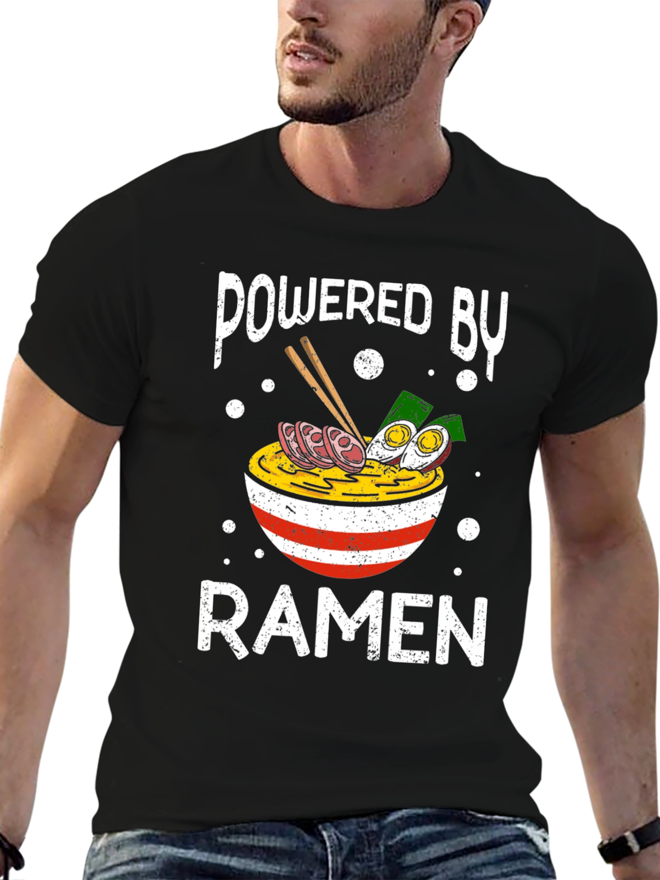 Powered by Ramen Funny Foodie T-Shirt