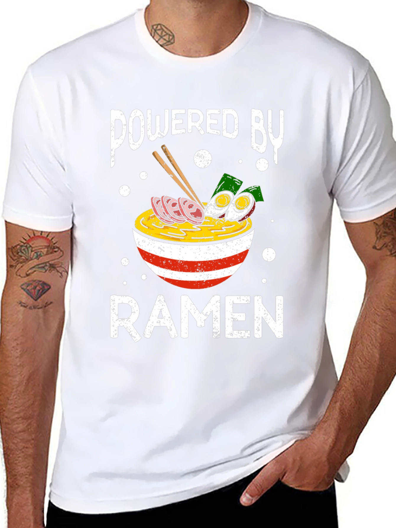 Powered by Ramen Funny Foodie T-Shirt