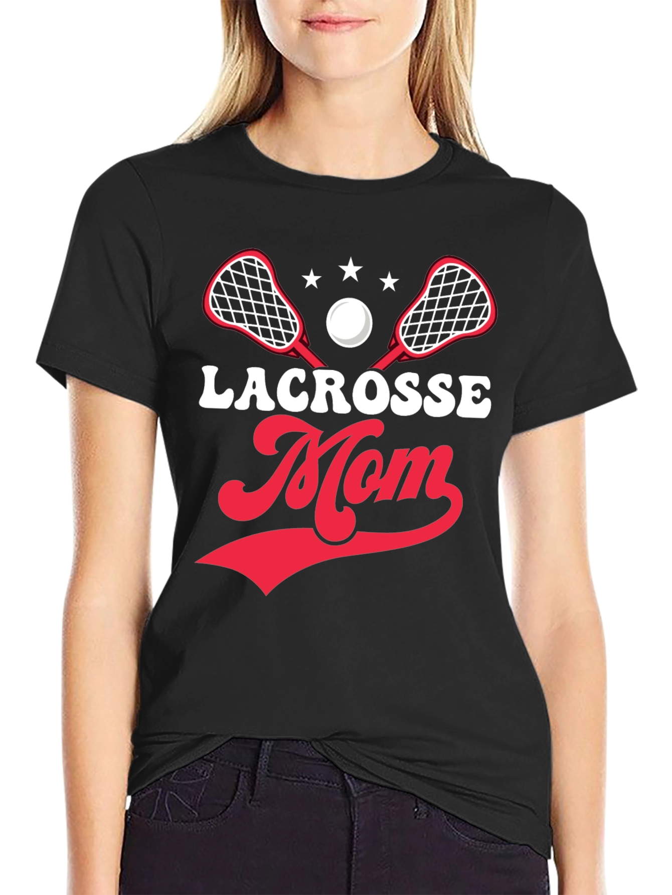 Lacrosse Mom Graphic Tee - Sporty Comfort