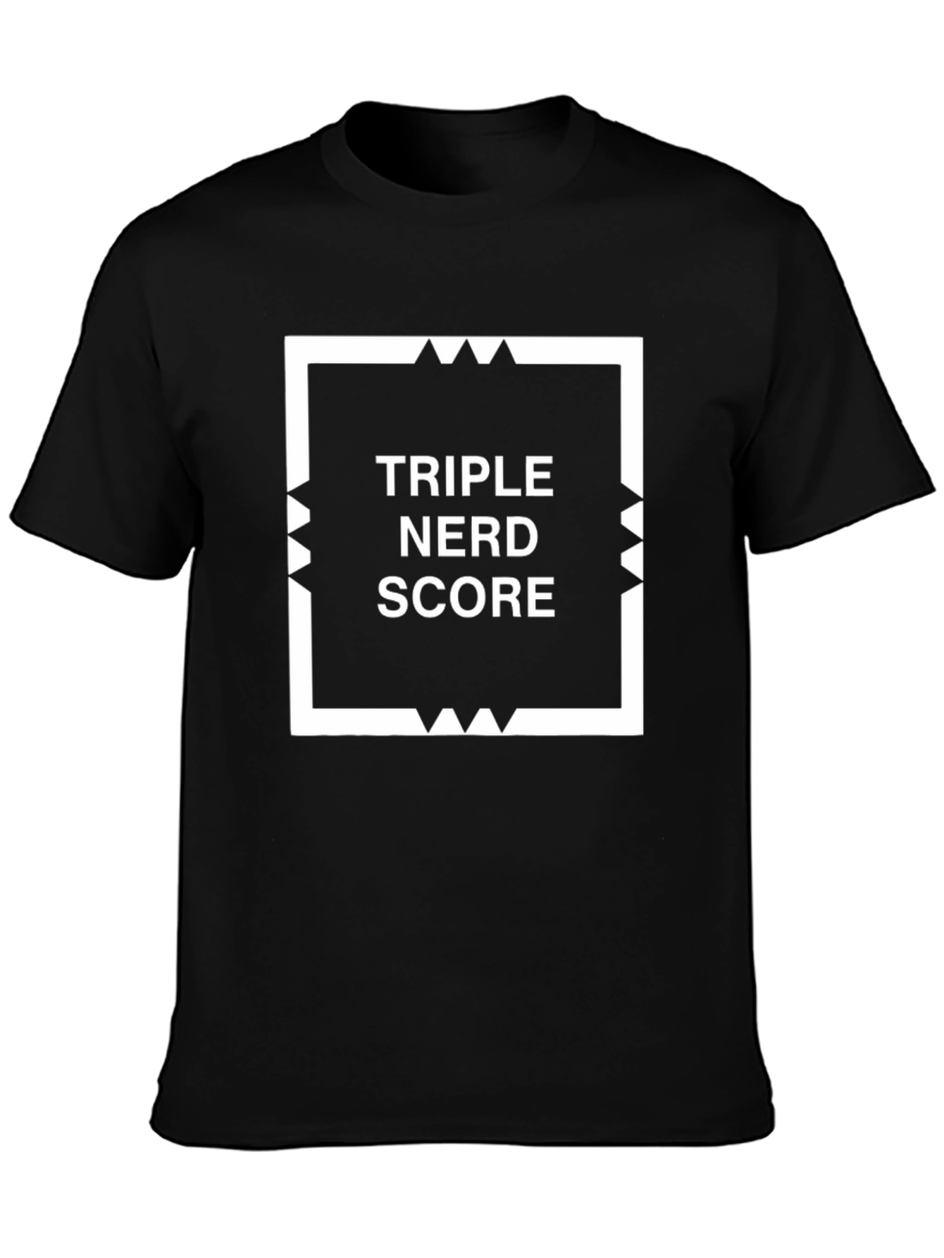 Triple Nerd Score Black T-Shirt