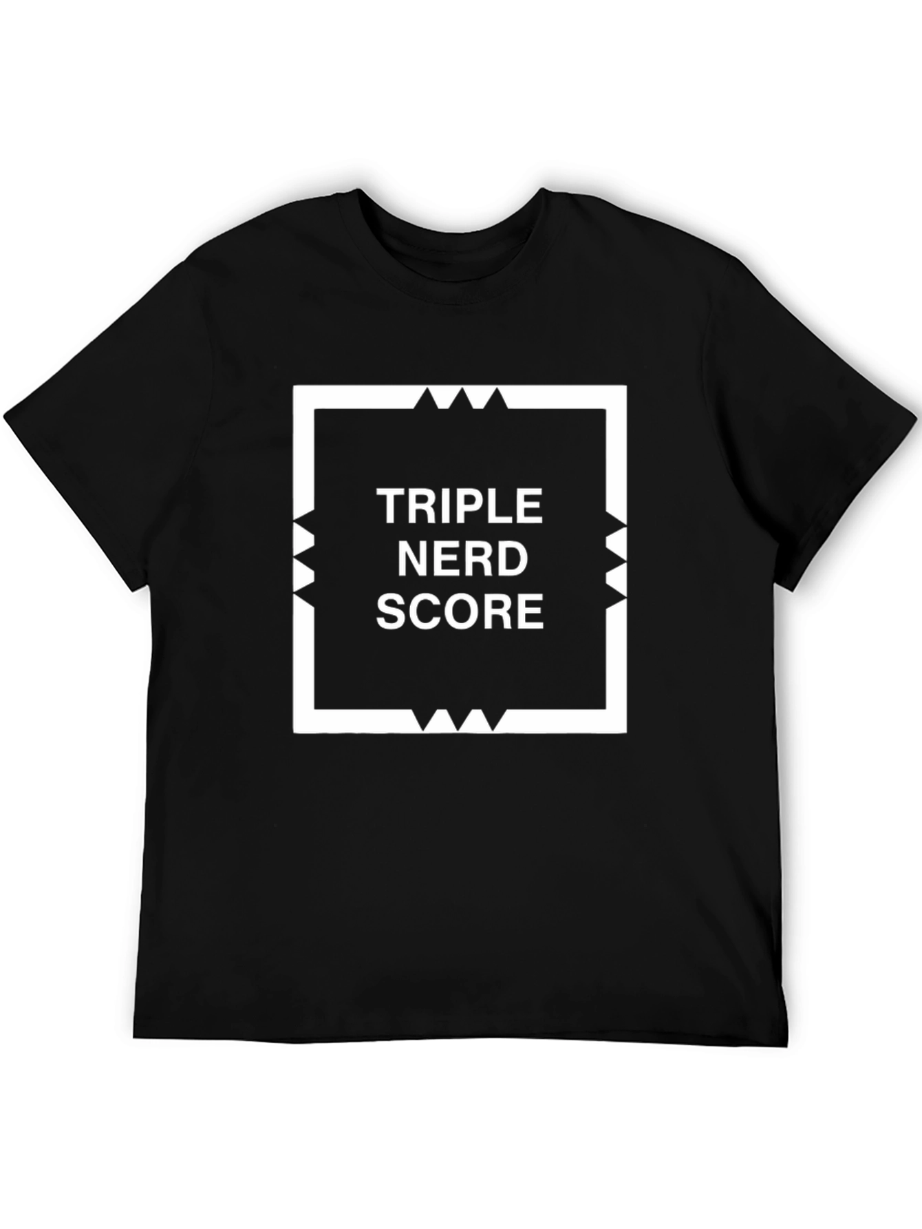 Triple Nerd Score Black T-Shirt