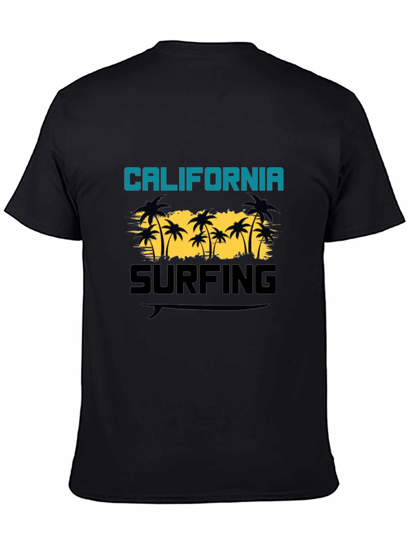 California Surfing Black T-Shirt