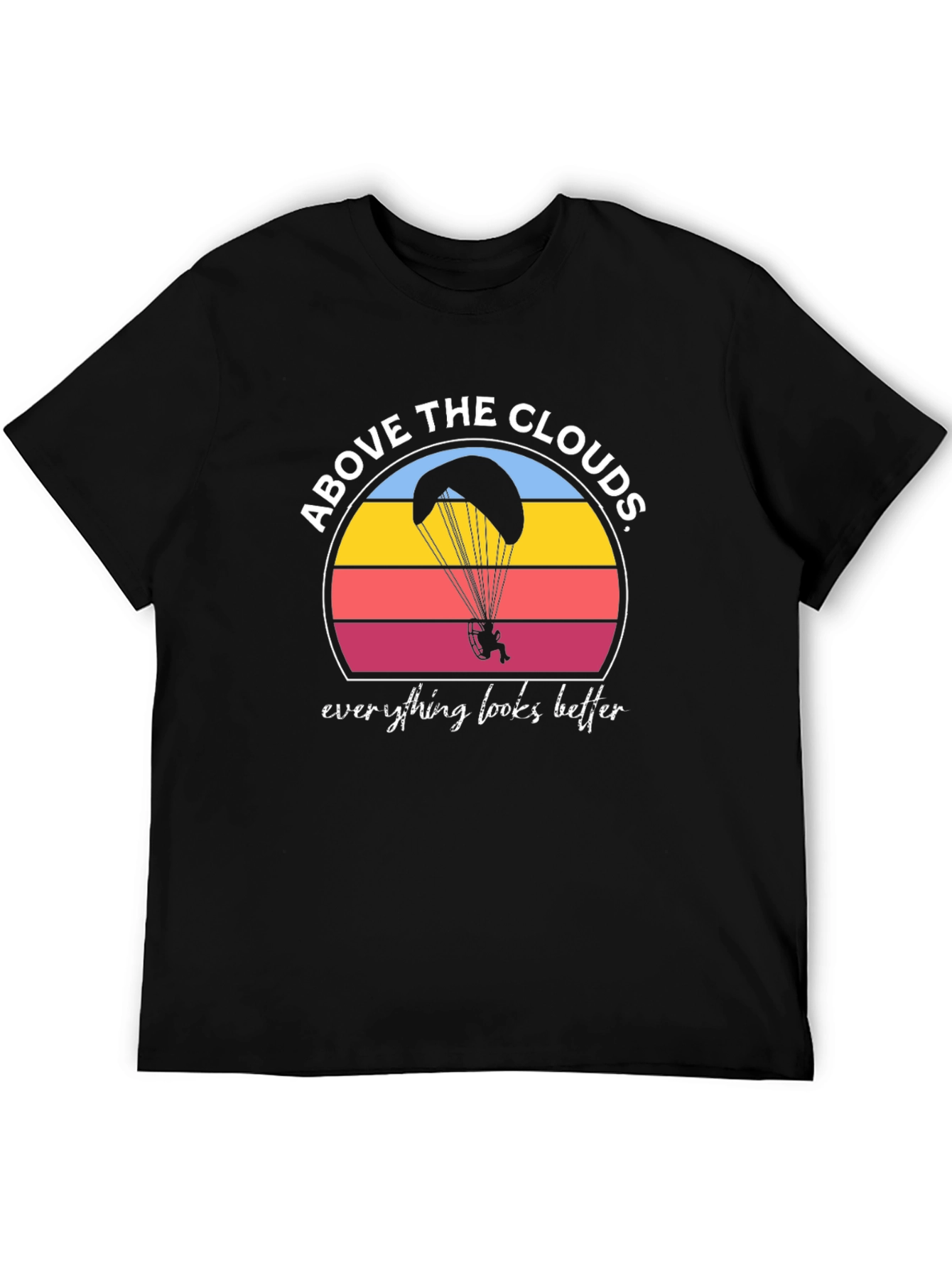 Above the Clouds Black Graphic T-Shirt