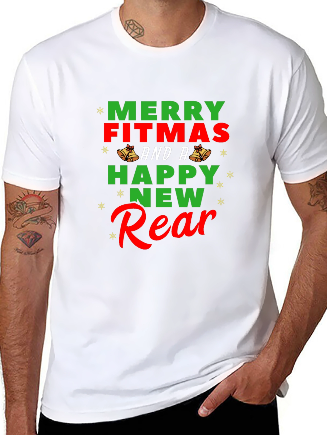Merry Fitmas T-Shirt - Holiday Gym Humor Tee