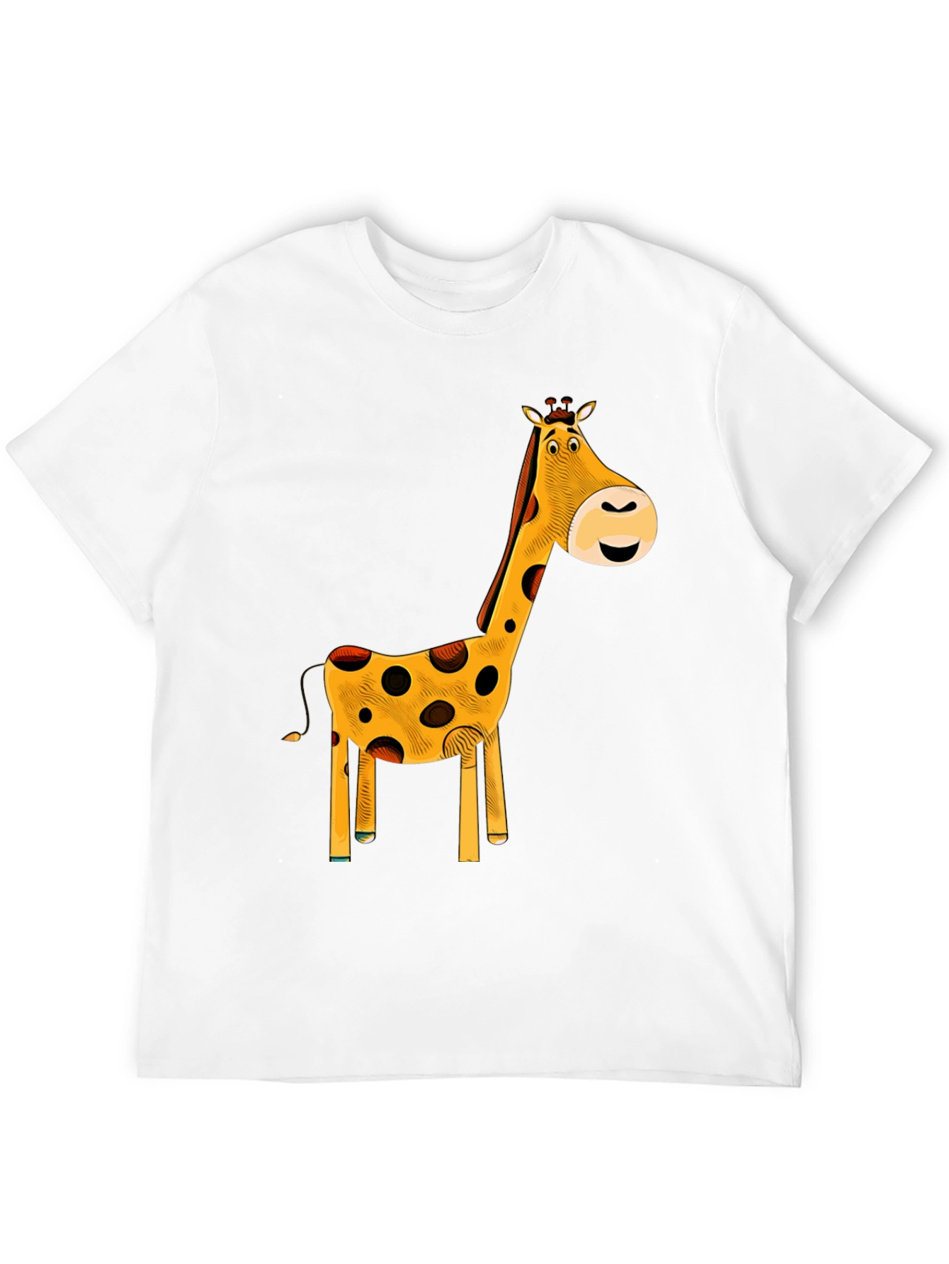 Giraffe Graphic T-Shirt - Black Cotton Tee