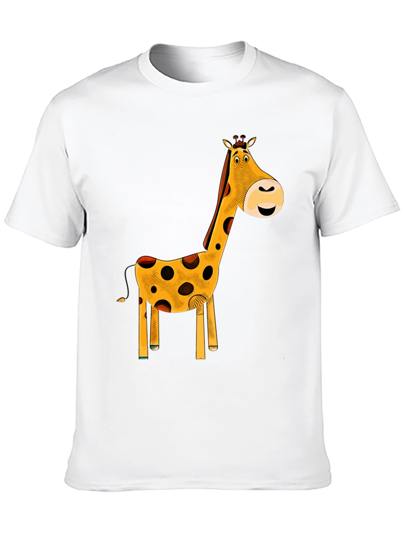 Giraffe Graphic T-Shirt - Black Cotton Tee