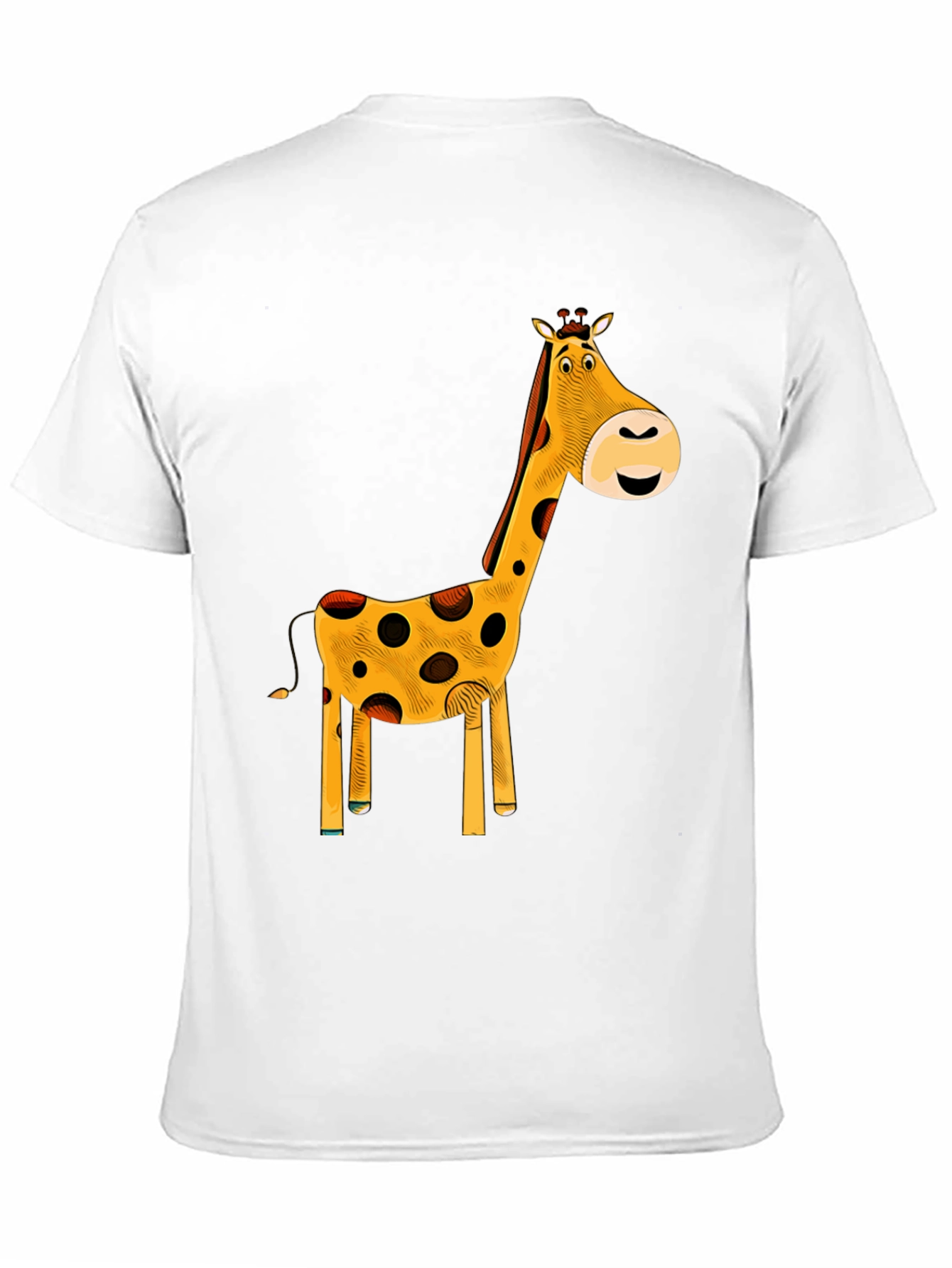 Giraffe Graphic T-Shirt - Black Cotton Tee