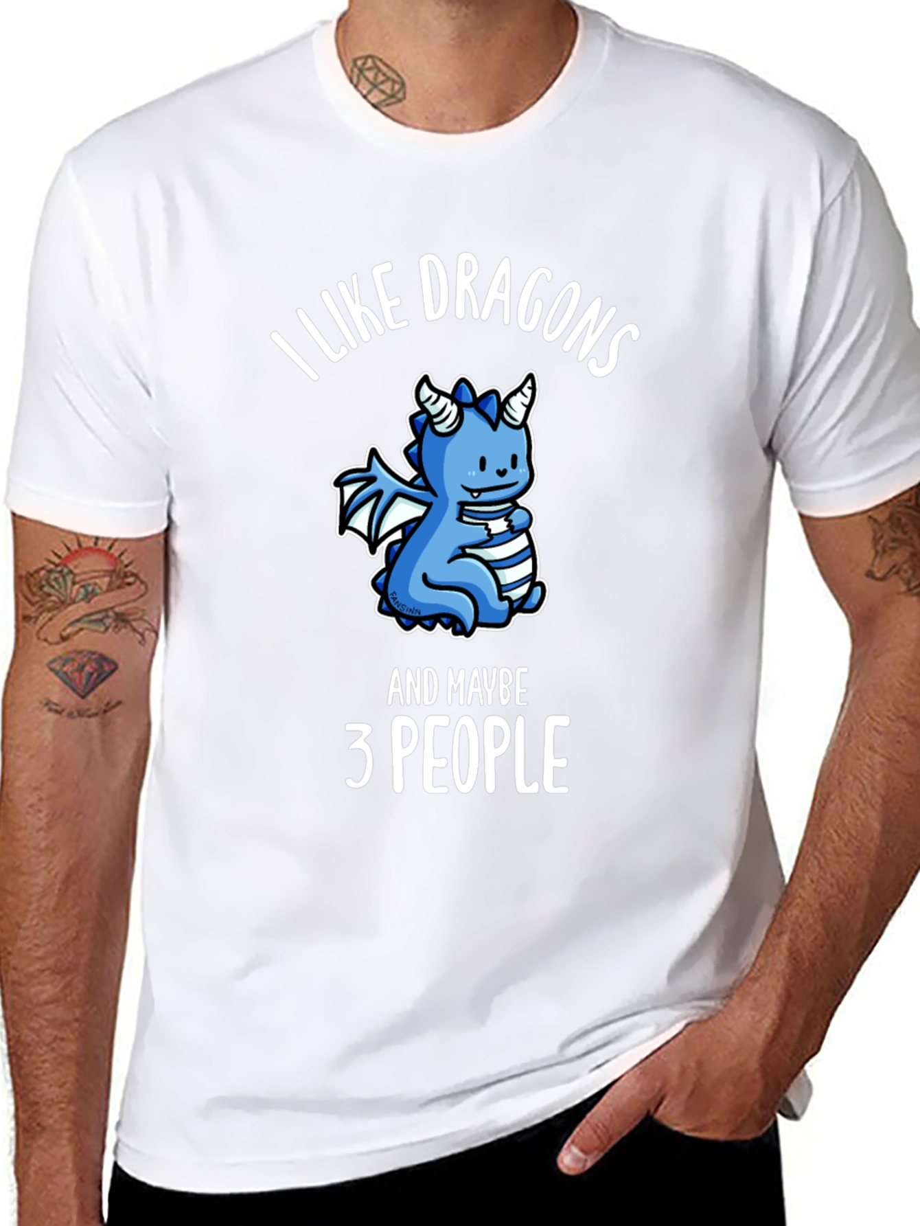 I Like Dragons Funny Graphic Tee