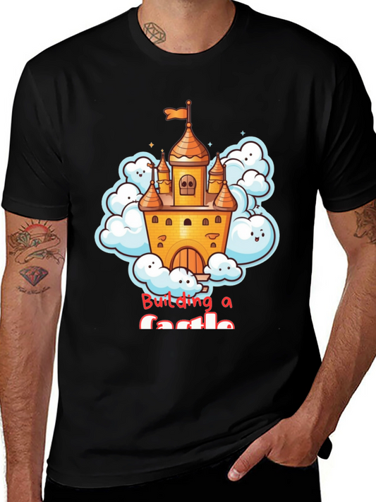 Building a Castle T-Shirt - Fun Cartoon Design