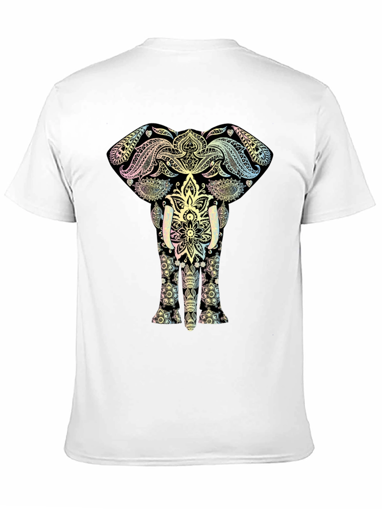 Elephant Mandala Graphic Black T-Shirt
