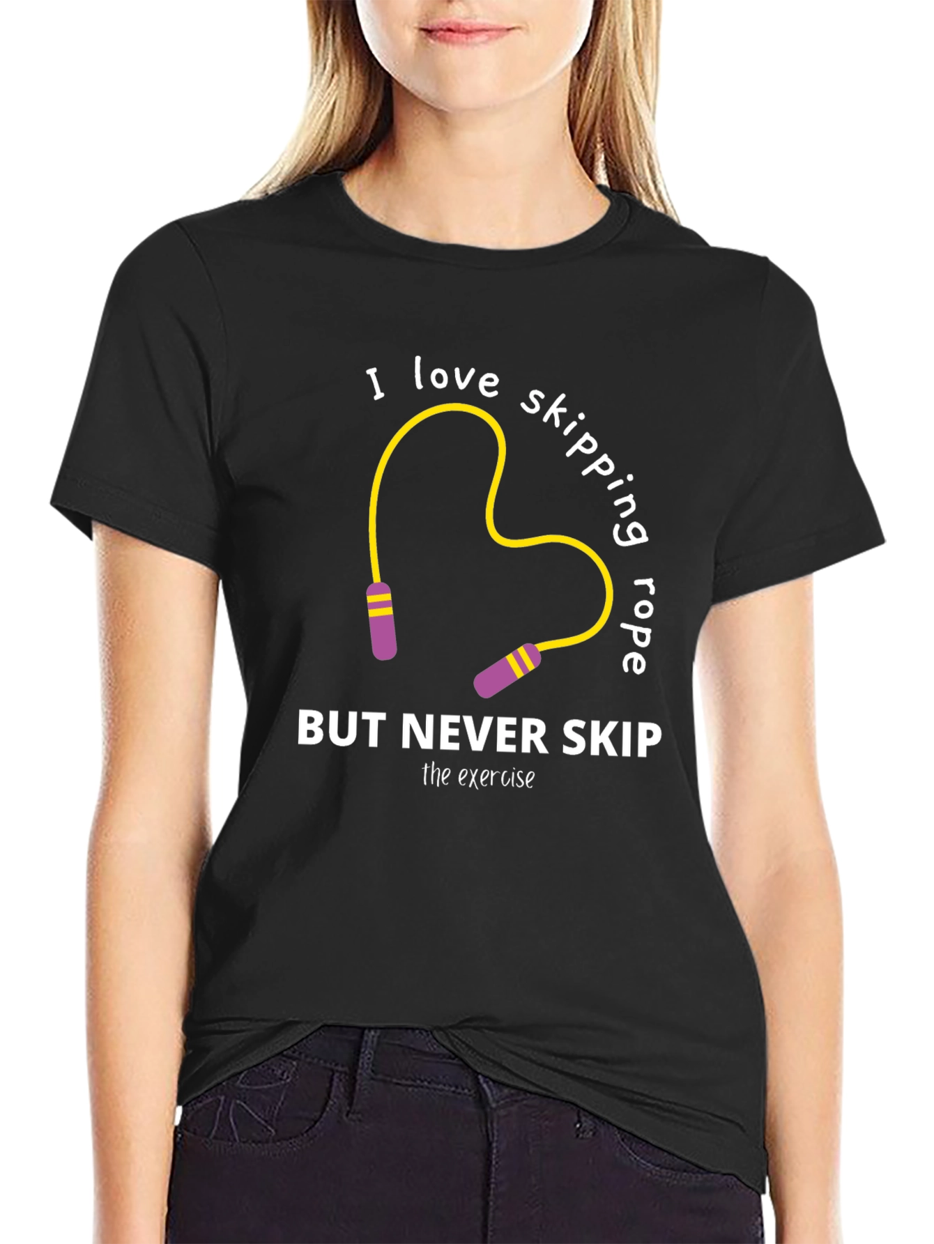 Skipping Rope Workout T-Shirt - Never Skip Exercise