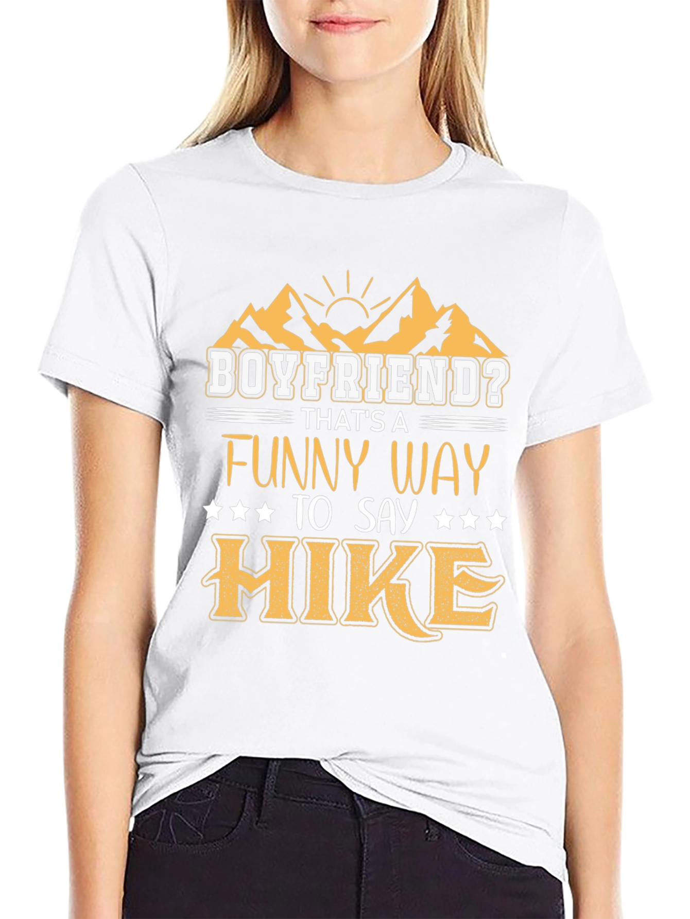 Boyfriend Hike Funny Graphic T-Shirt