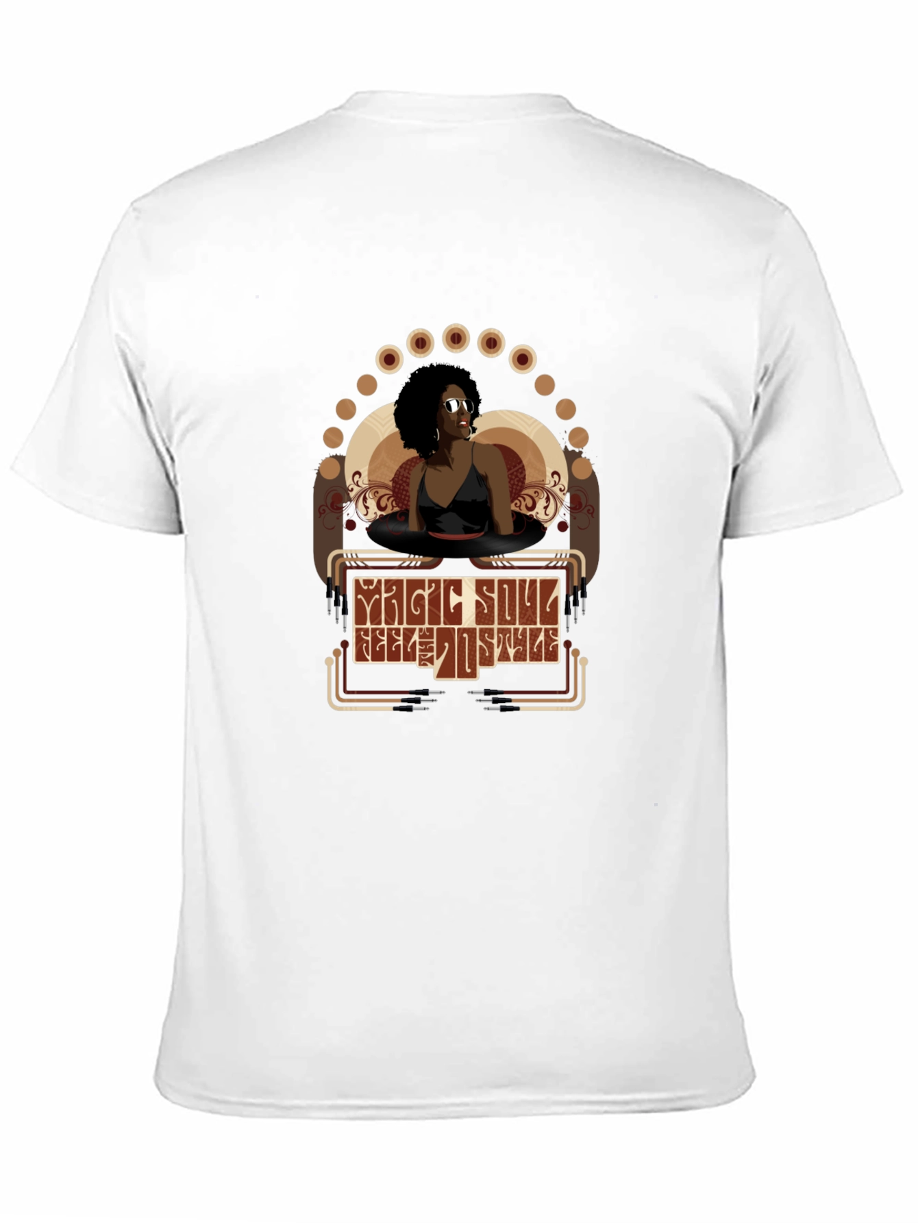 Magic Soul Female Portrait Black T-Shirt