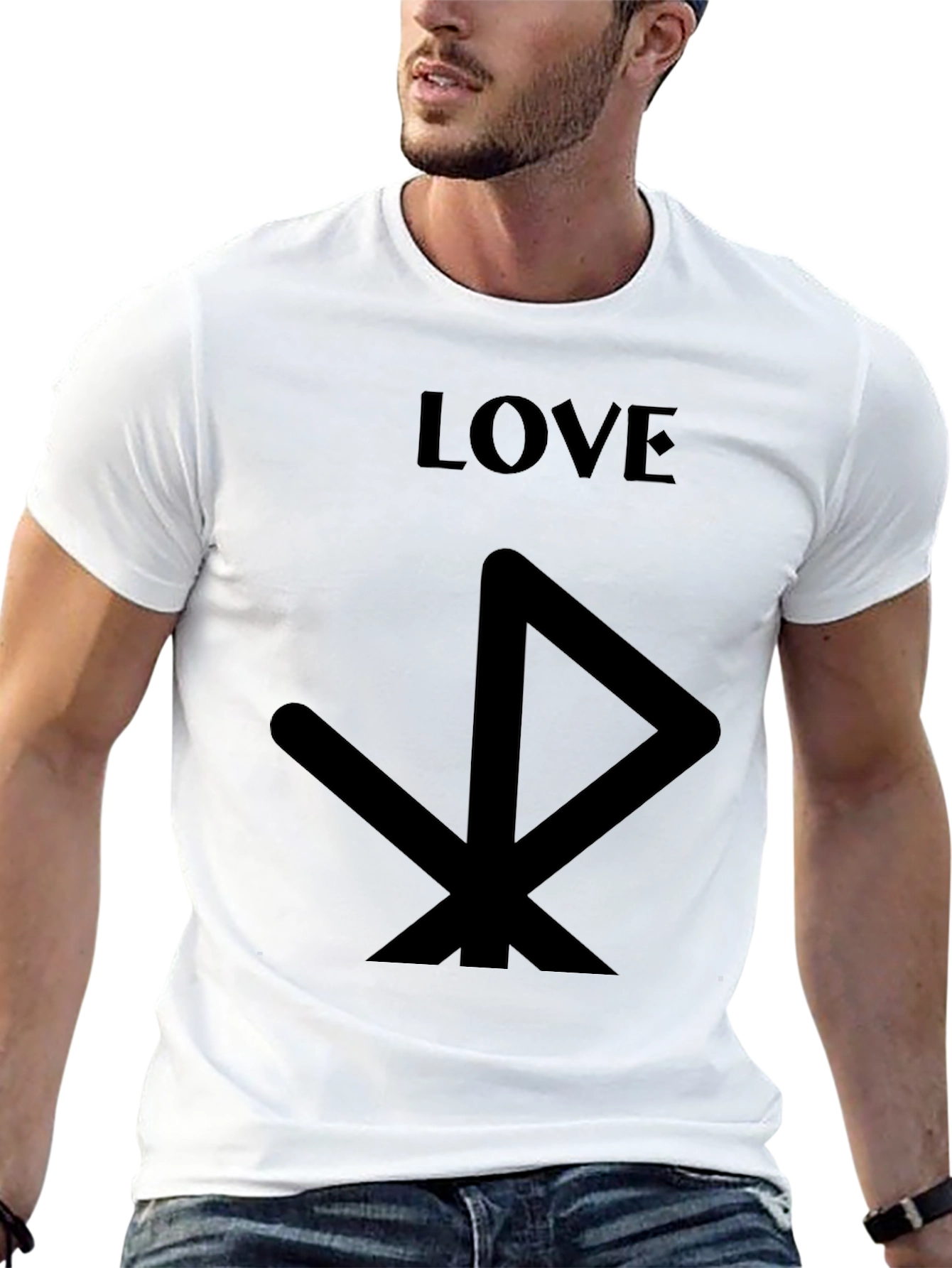 Love Bindrune Black T-Shirt