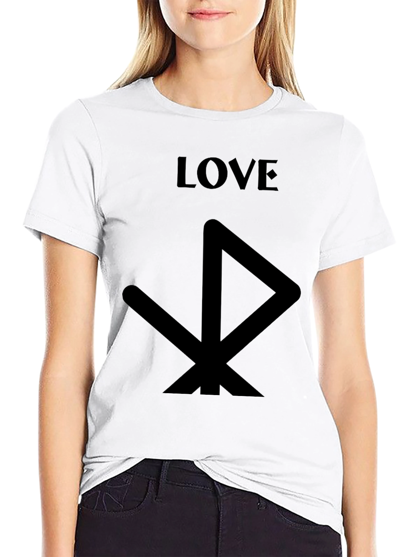 Love Bindrune Black T-Shirt