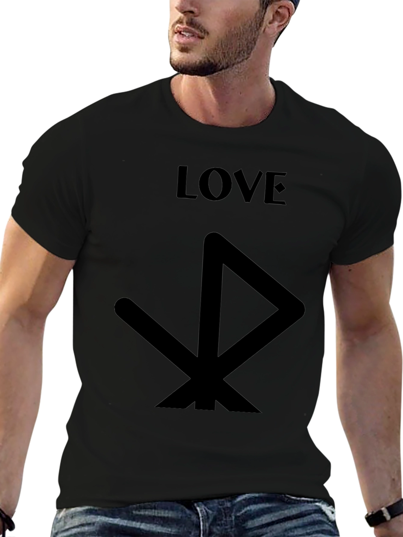 Love Bindrune Black T-Shirt