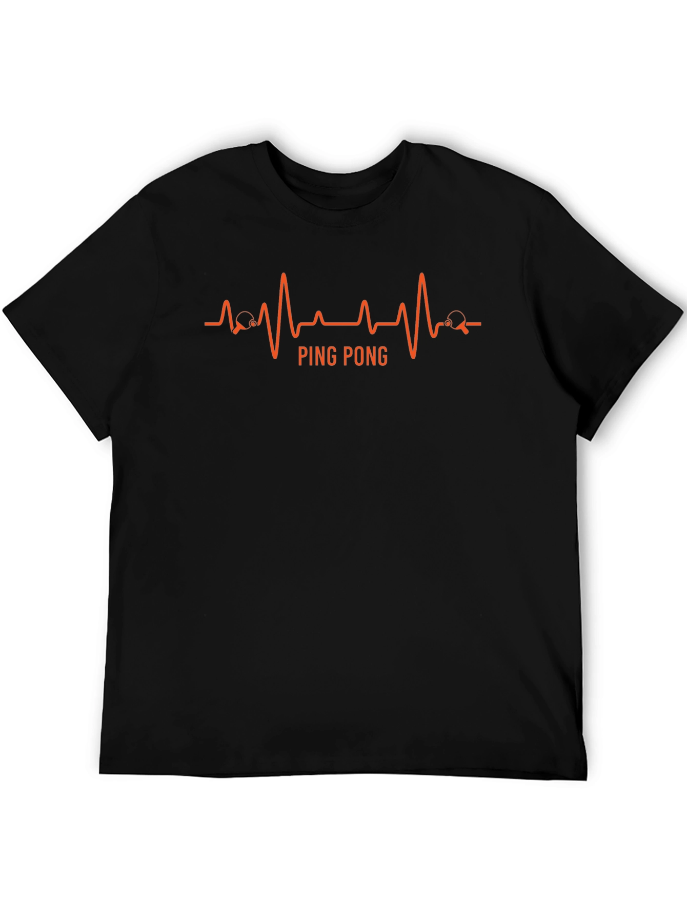 Ping Pong Heartbeat T-Shirt - Black