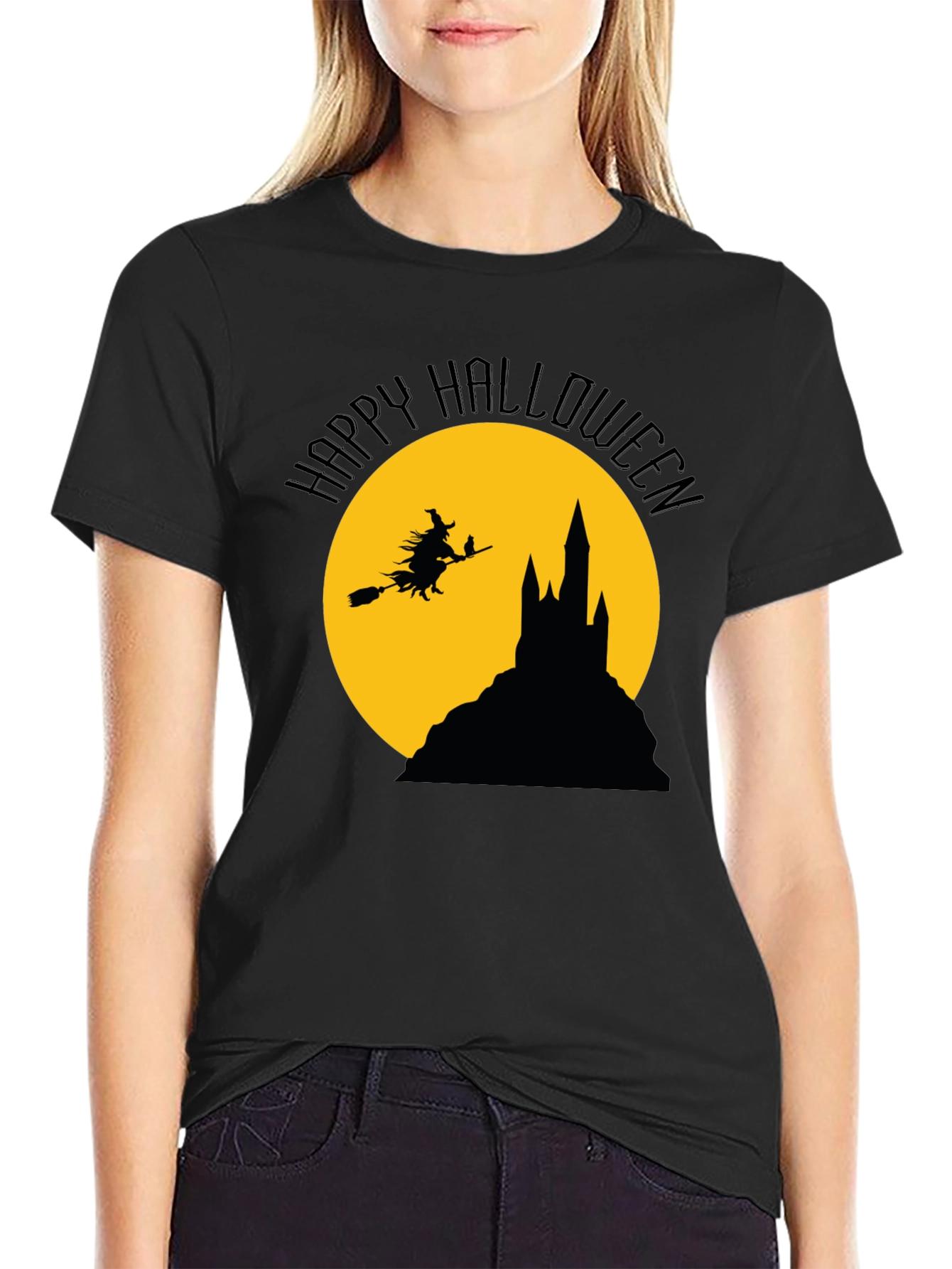 Happy Halloween Witch Castle T-Shirt
