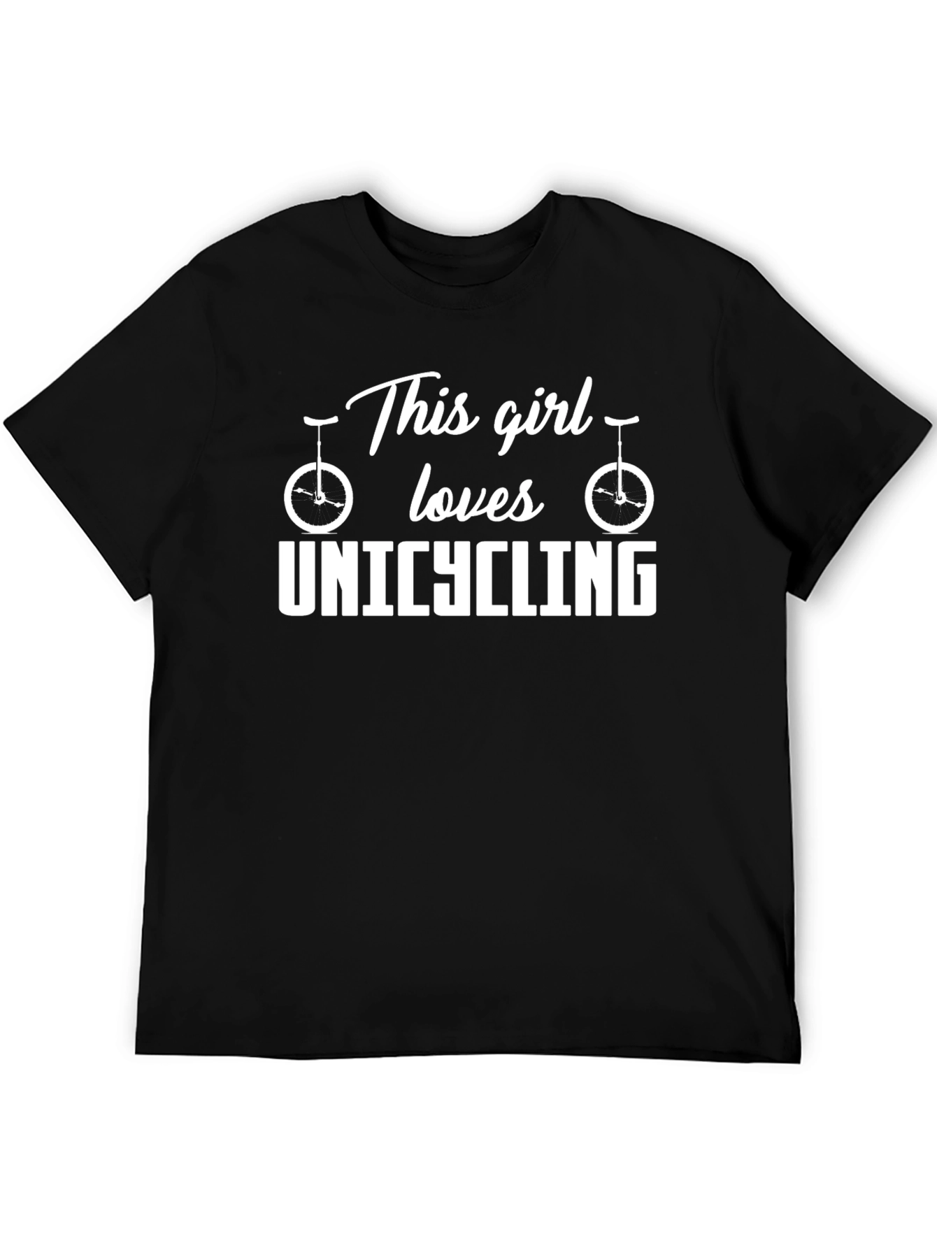 This Girl Loves Unicycling T-Shirt - Black