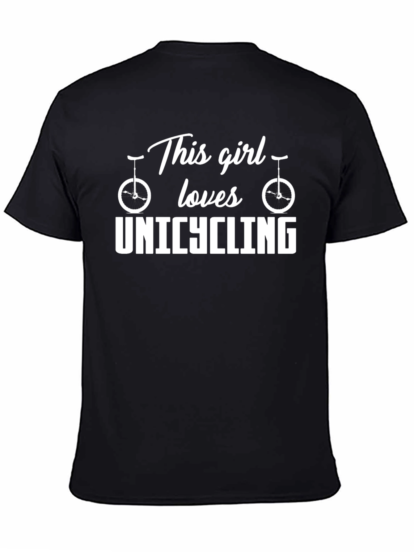 This Girl Loves Unicycling T-Shirt - Black