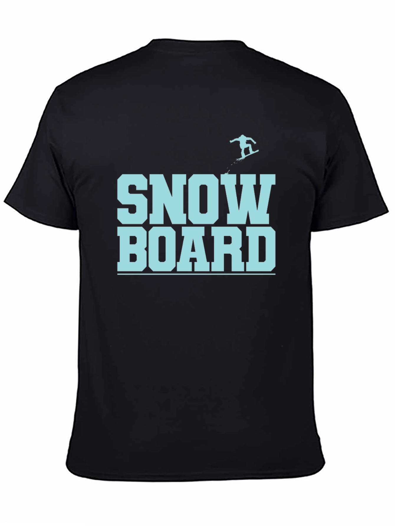 Snowboard Graphic Tee - Black Cotton T-Shirt