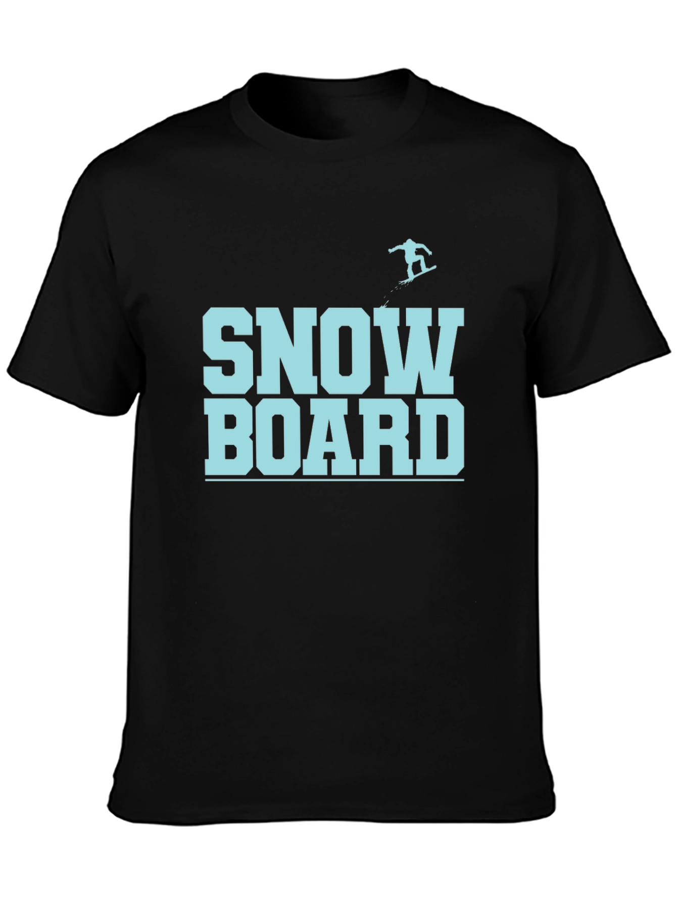 Snowboard Graphic Tee - Black Cotton T-Shirt