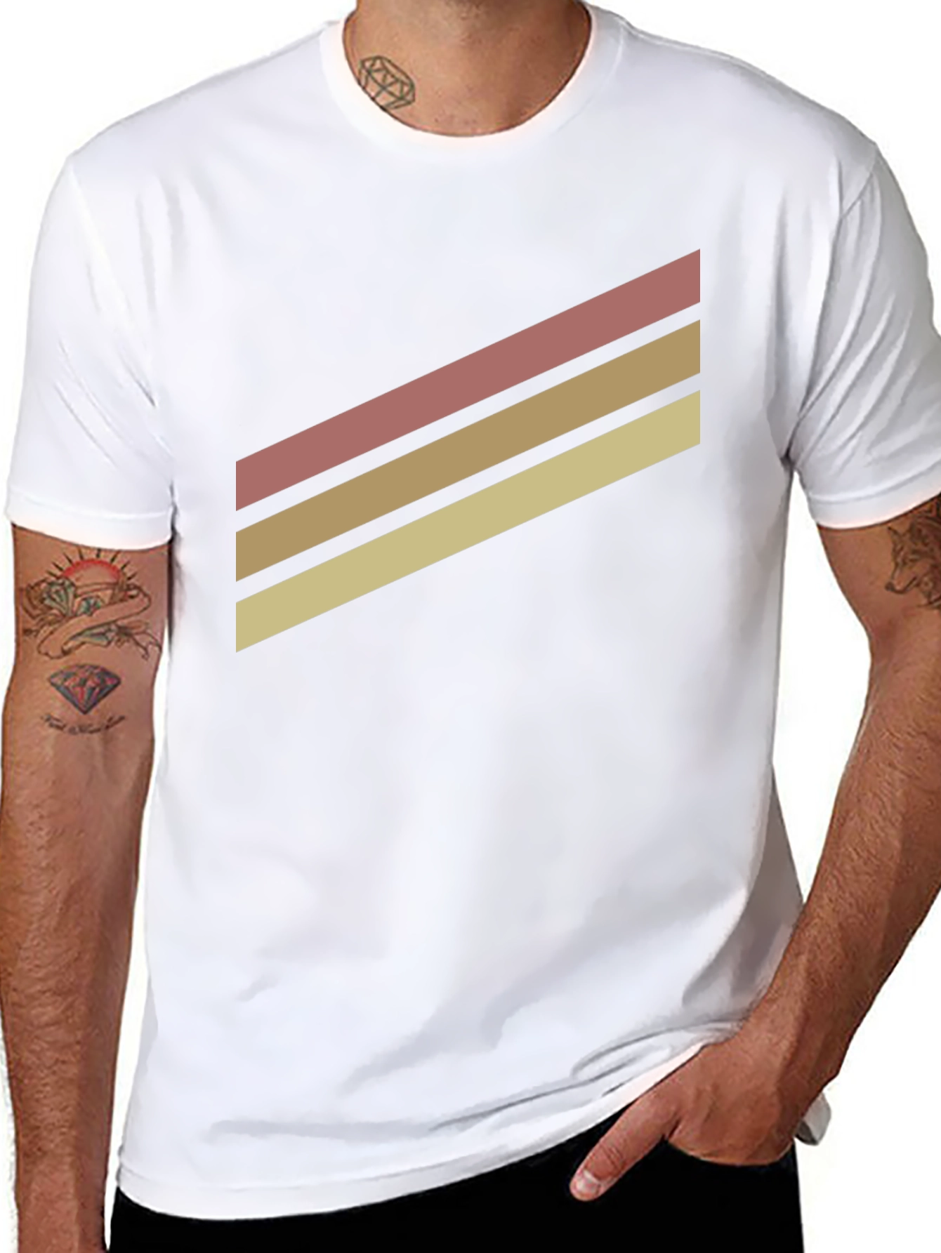 Retro Stripe T-Shirt - Black