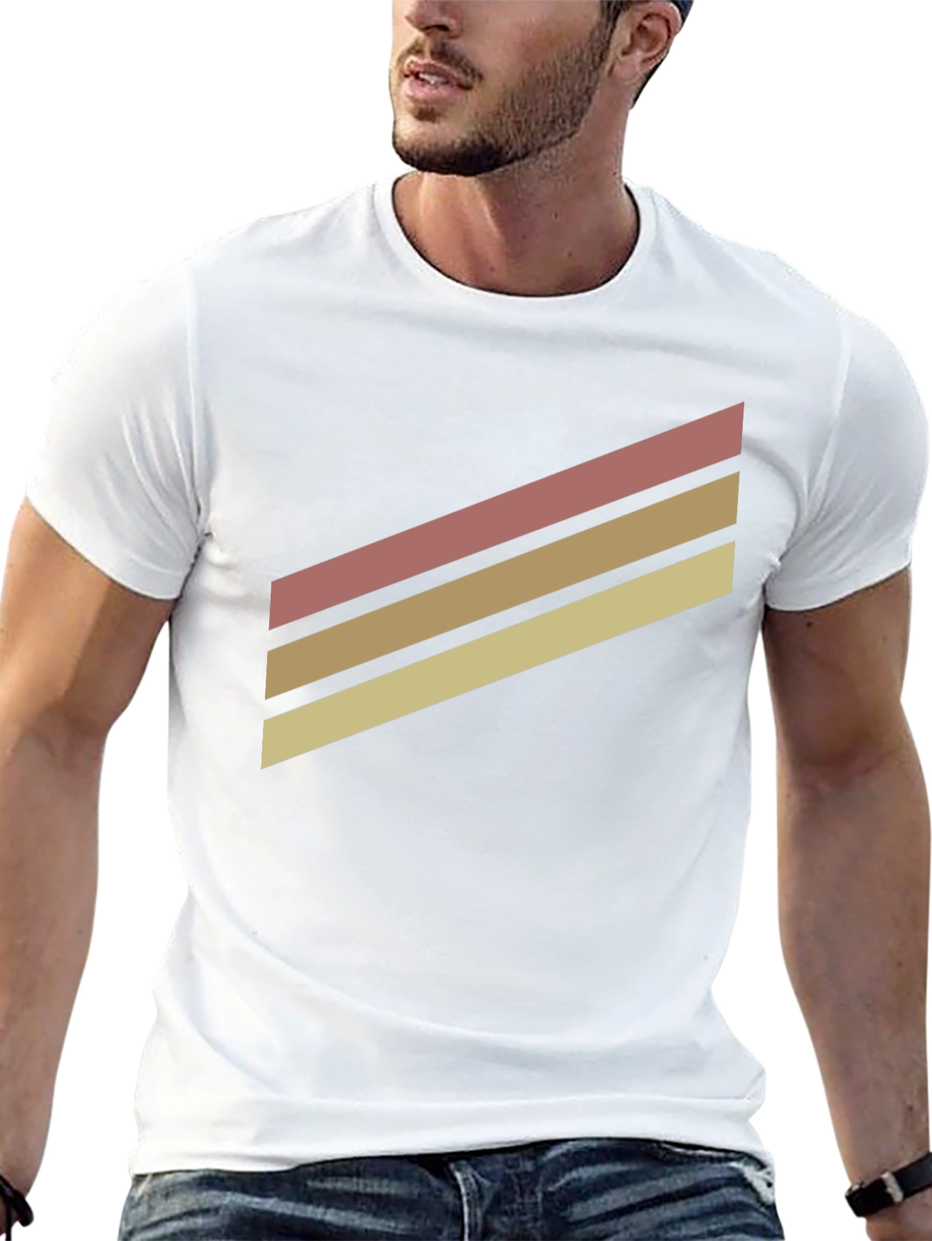 Retro Stripe T-Shirt - Black
