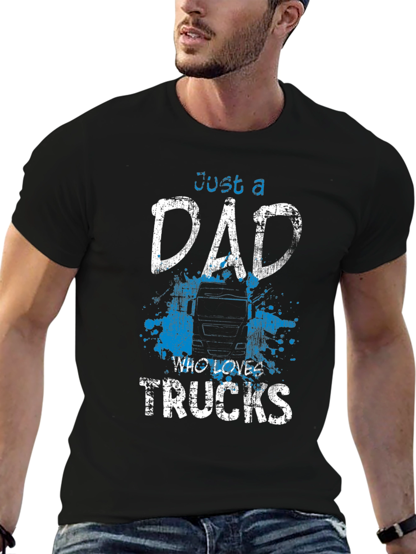 Dad Who Loves Trucks T-Shirt